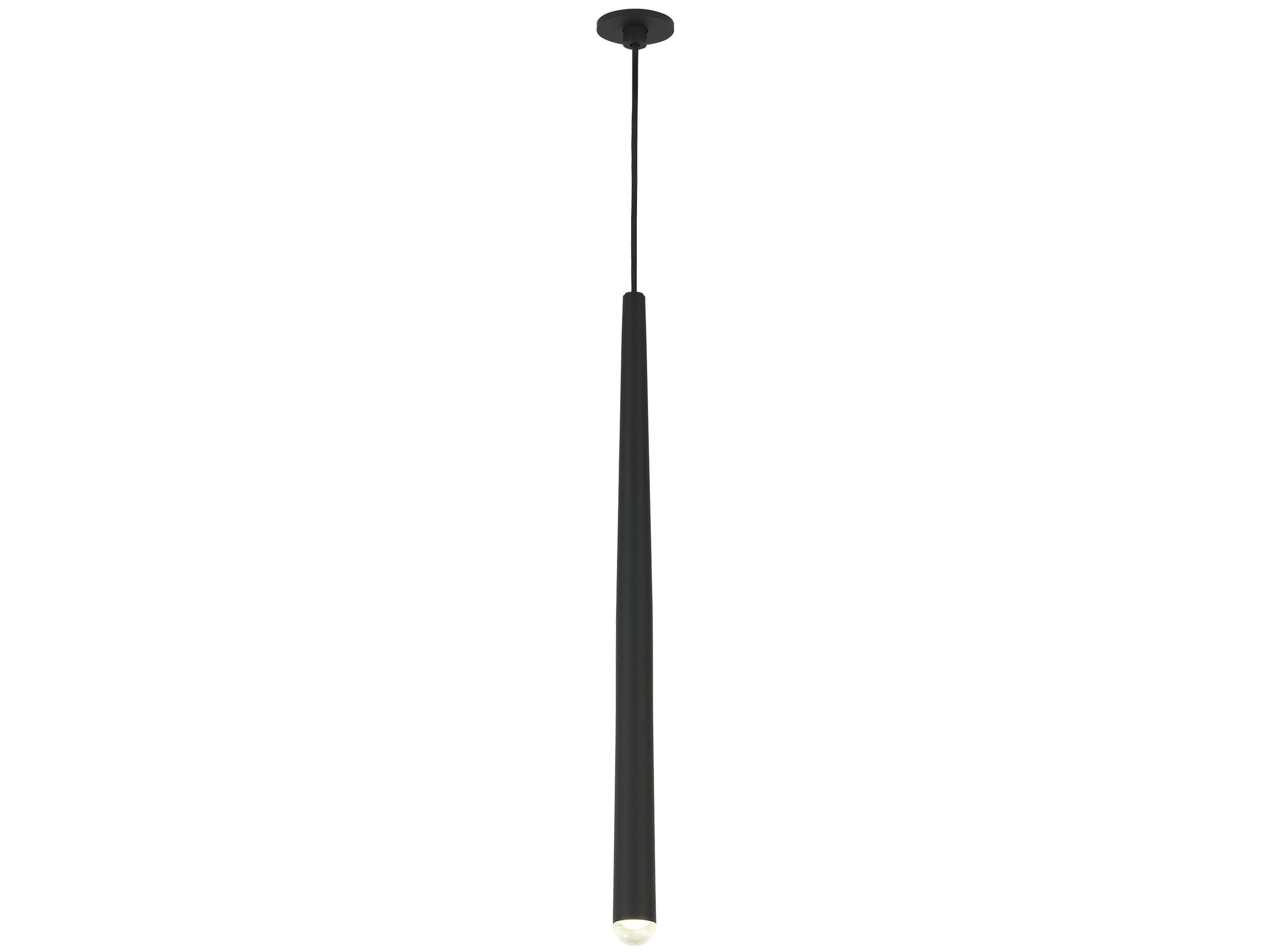 Visual Comfort Modern Pylon 1-Light Nightshade Black Linear Mini Pendant