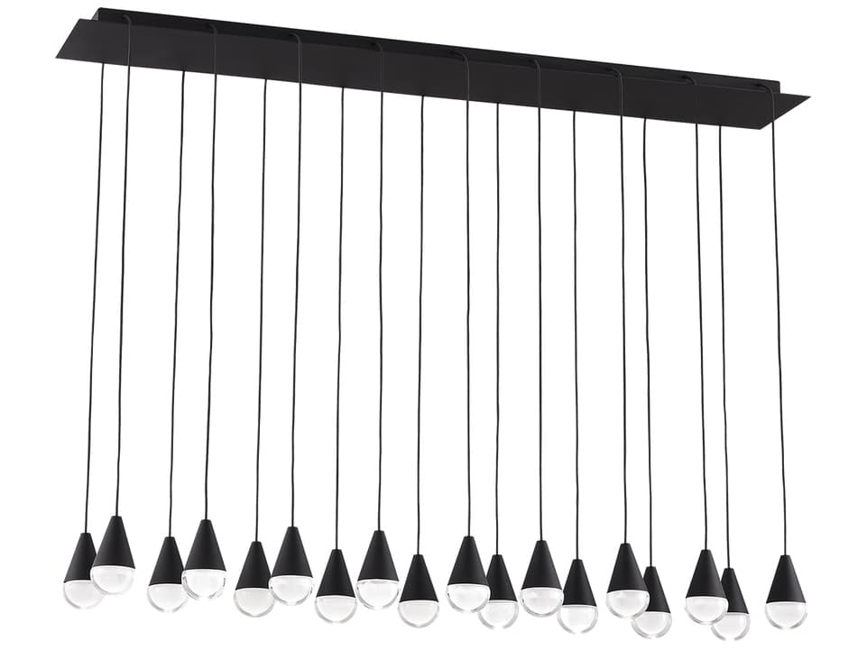 Visual Comfort Modern Cupola 18-Light Nightshade Black Island Pendant