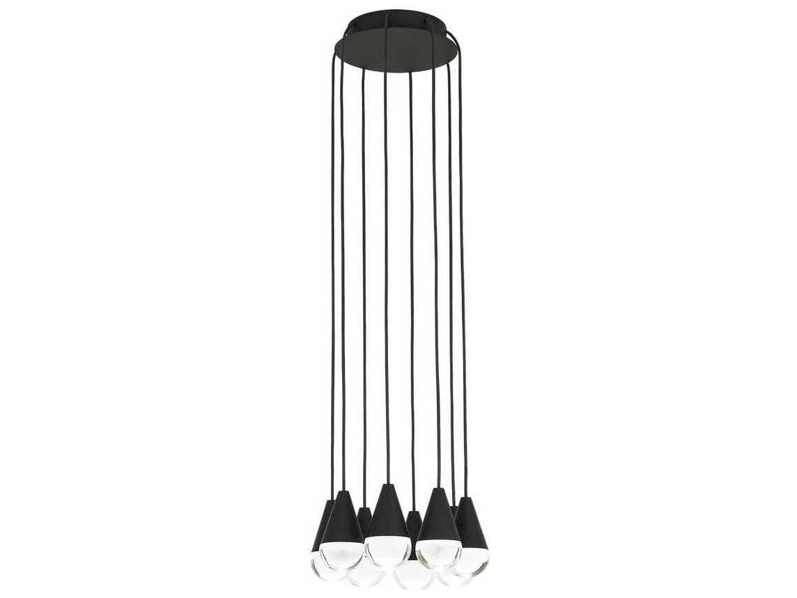 Visual Comfort Modern Cupola 8-Light Nightshade Black Mini Pendant
