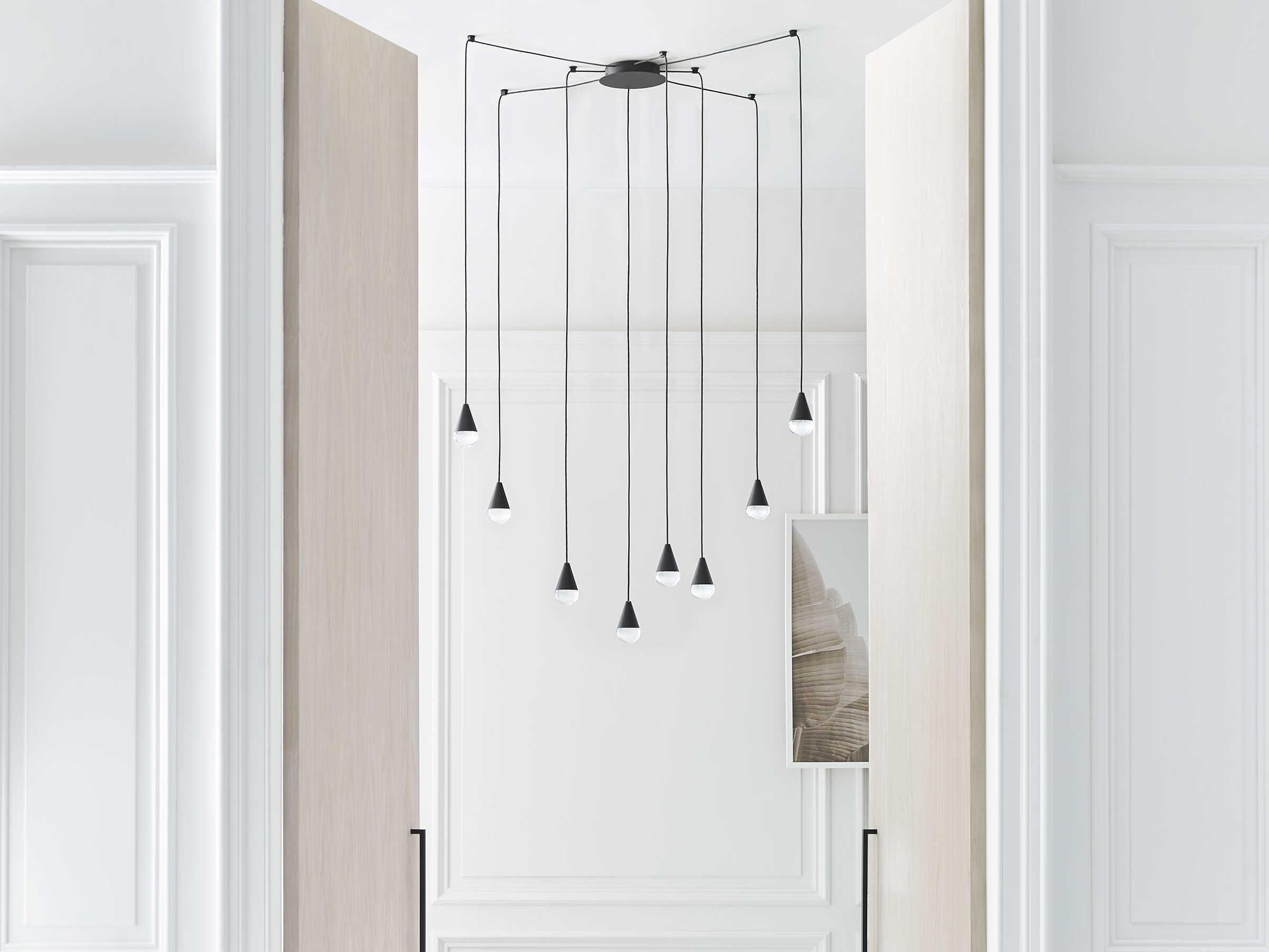 Visual Comfort Modern Cupola 8-Light Nightshade Black Mini Pendant