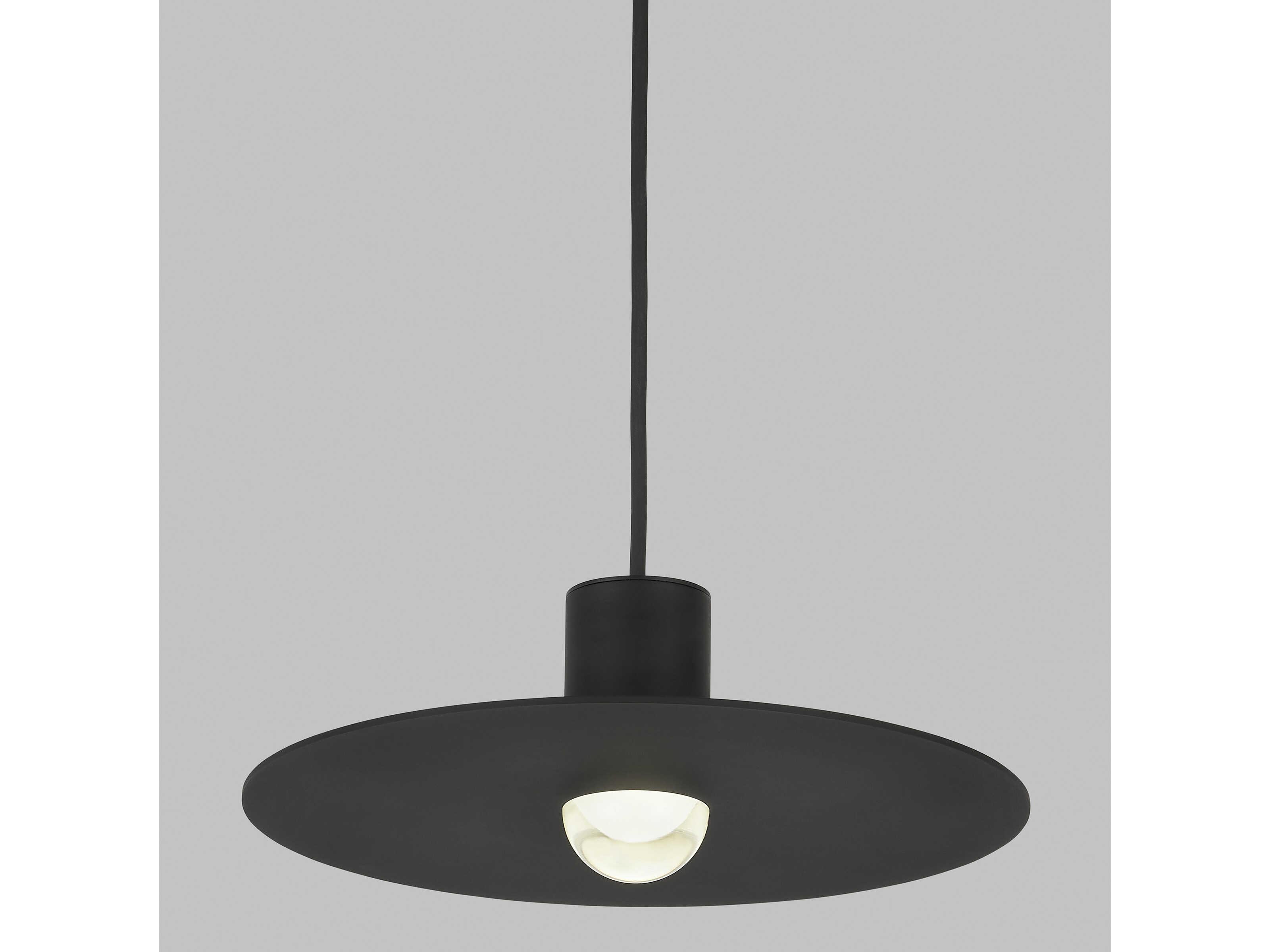 Visual Comfort Modern Eaves 1-Light Nightshade Black Mini Pendant