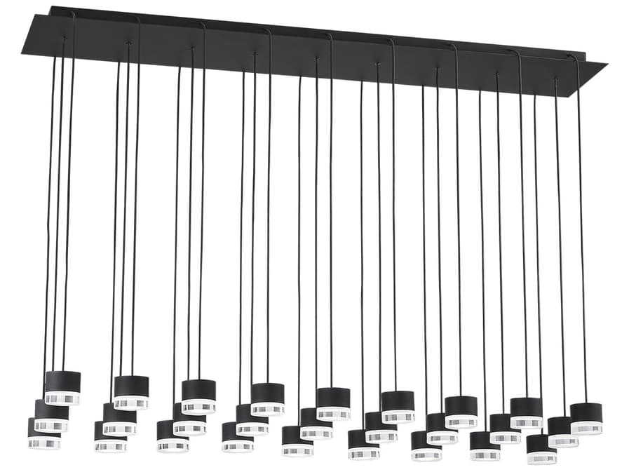 Visual Comfort Modern Gable 27-Light Nightshade Black Island Pendant