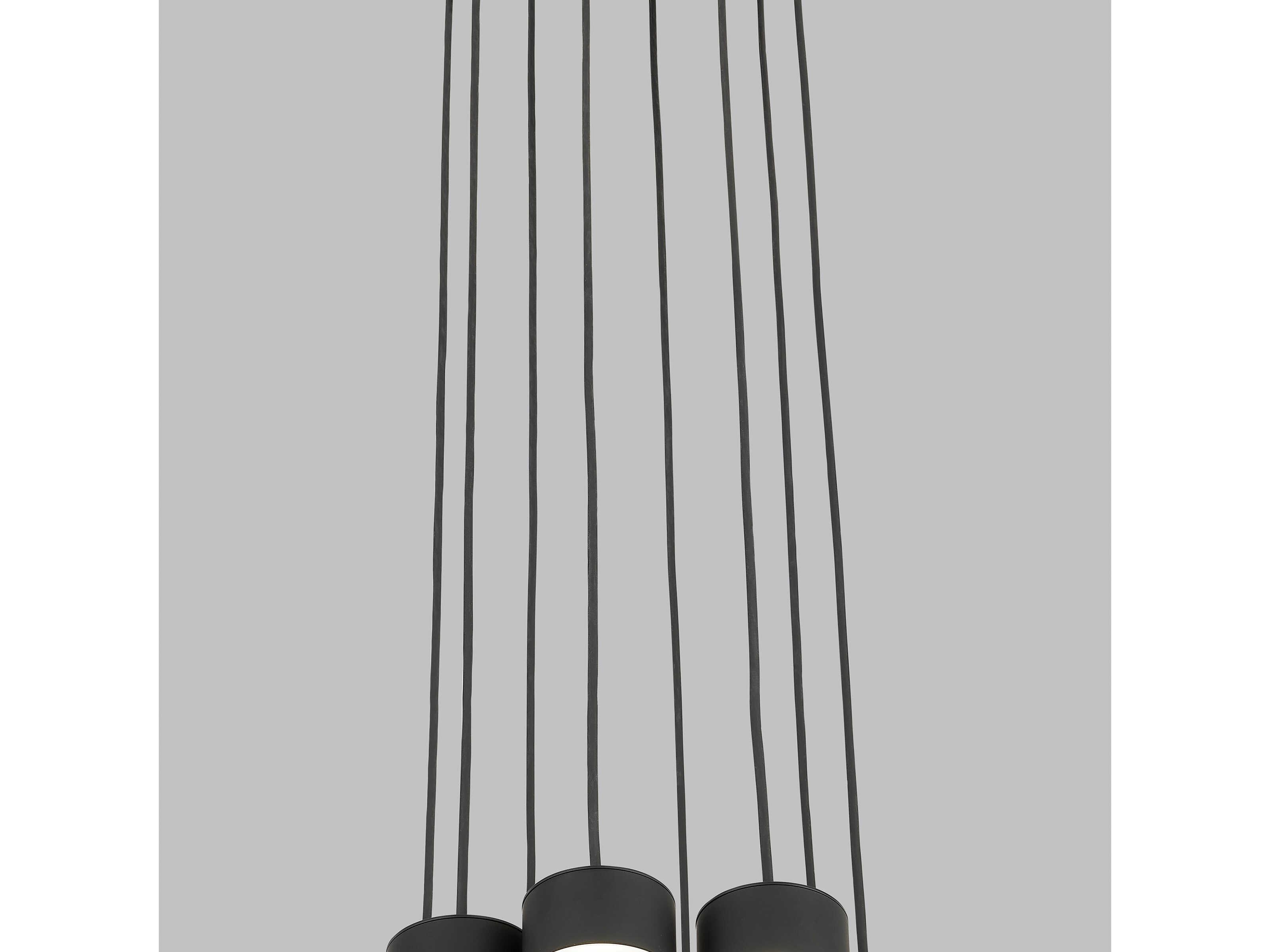 Visual Comfort Modern Gable 8-Light Nightshade Black Mini Pendant