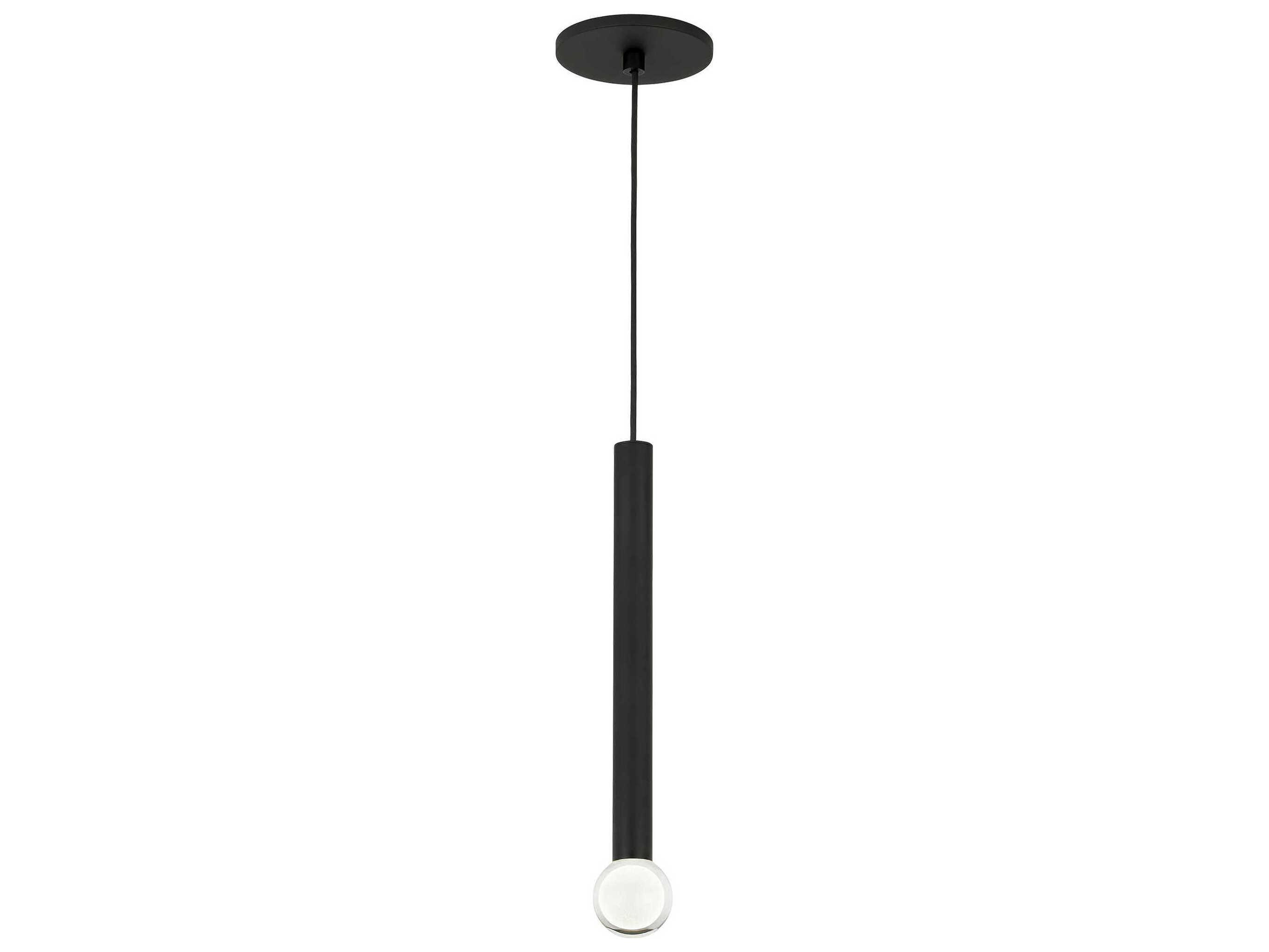 Visual Comfort Modern Guyed 1-Light Nightshade Black Linear Mini Pendant