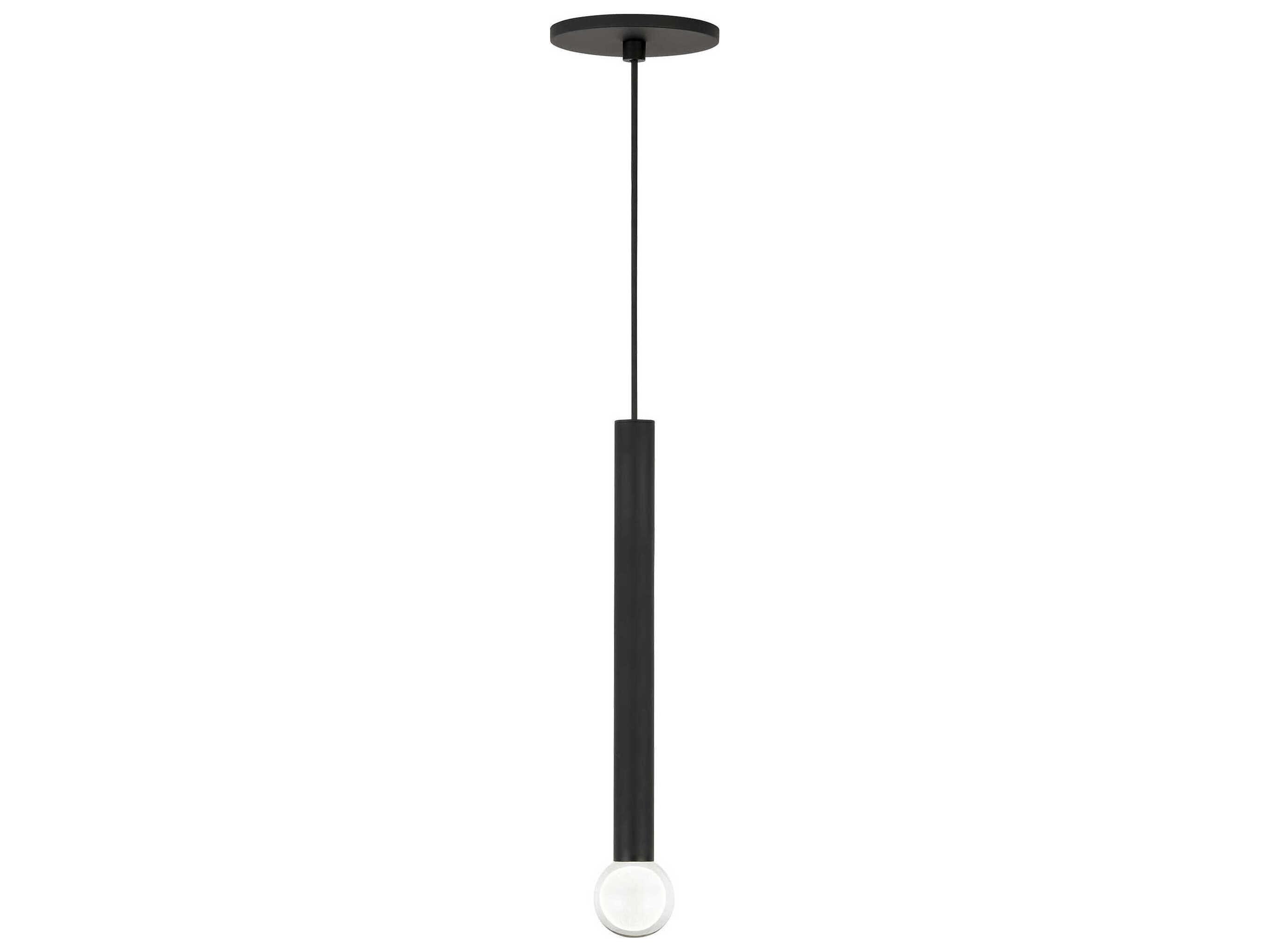Visual Comfort Modern Guyed 1-Light Nightshade Black Linear Mini Pendant