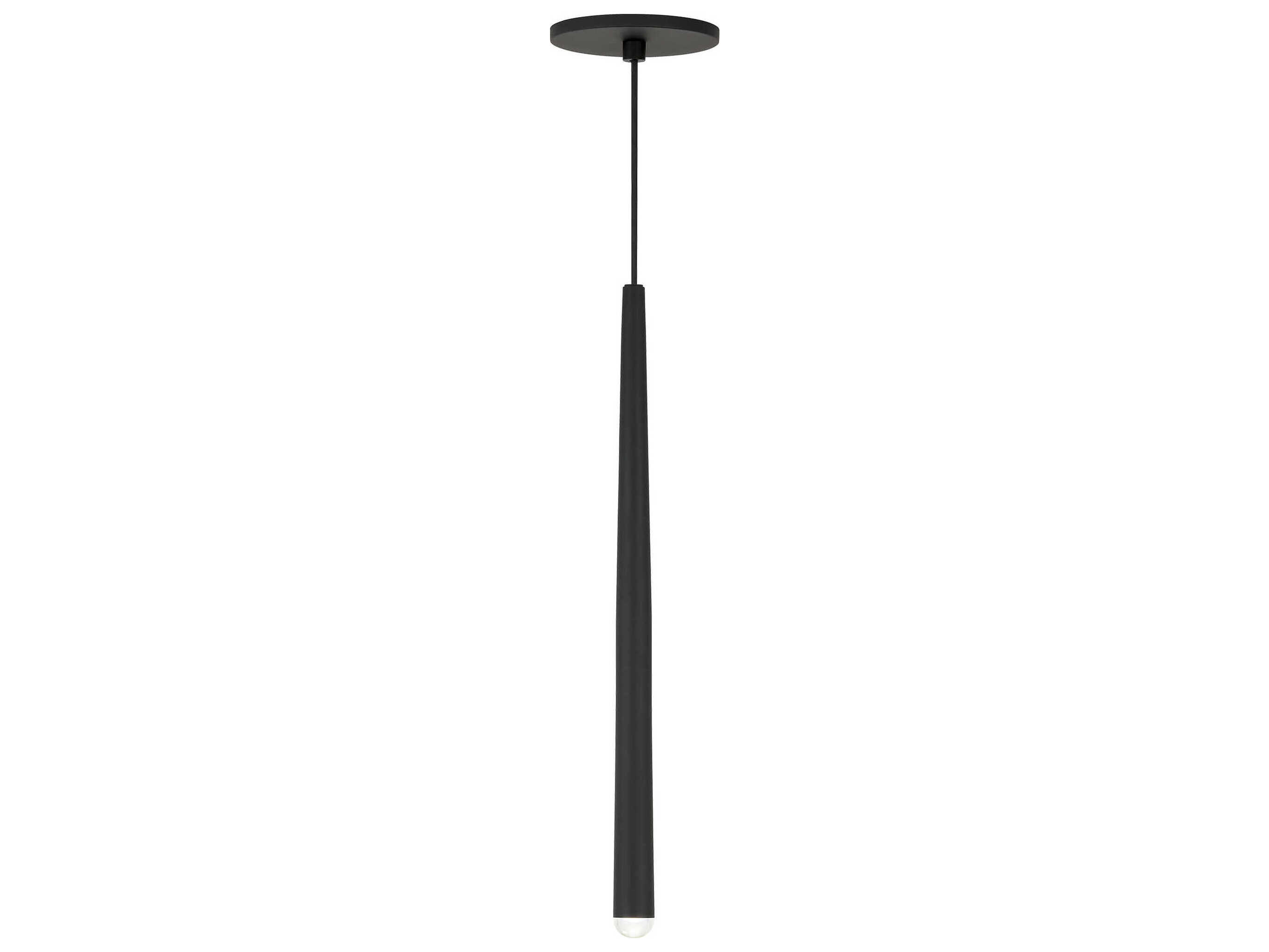 Visual Comfort Modern Pylon 1-Light Nightshade Black Linear Mini Pendant