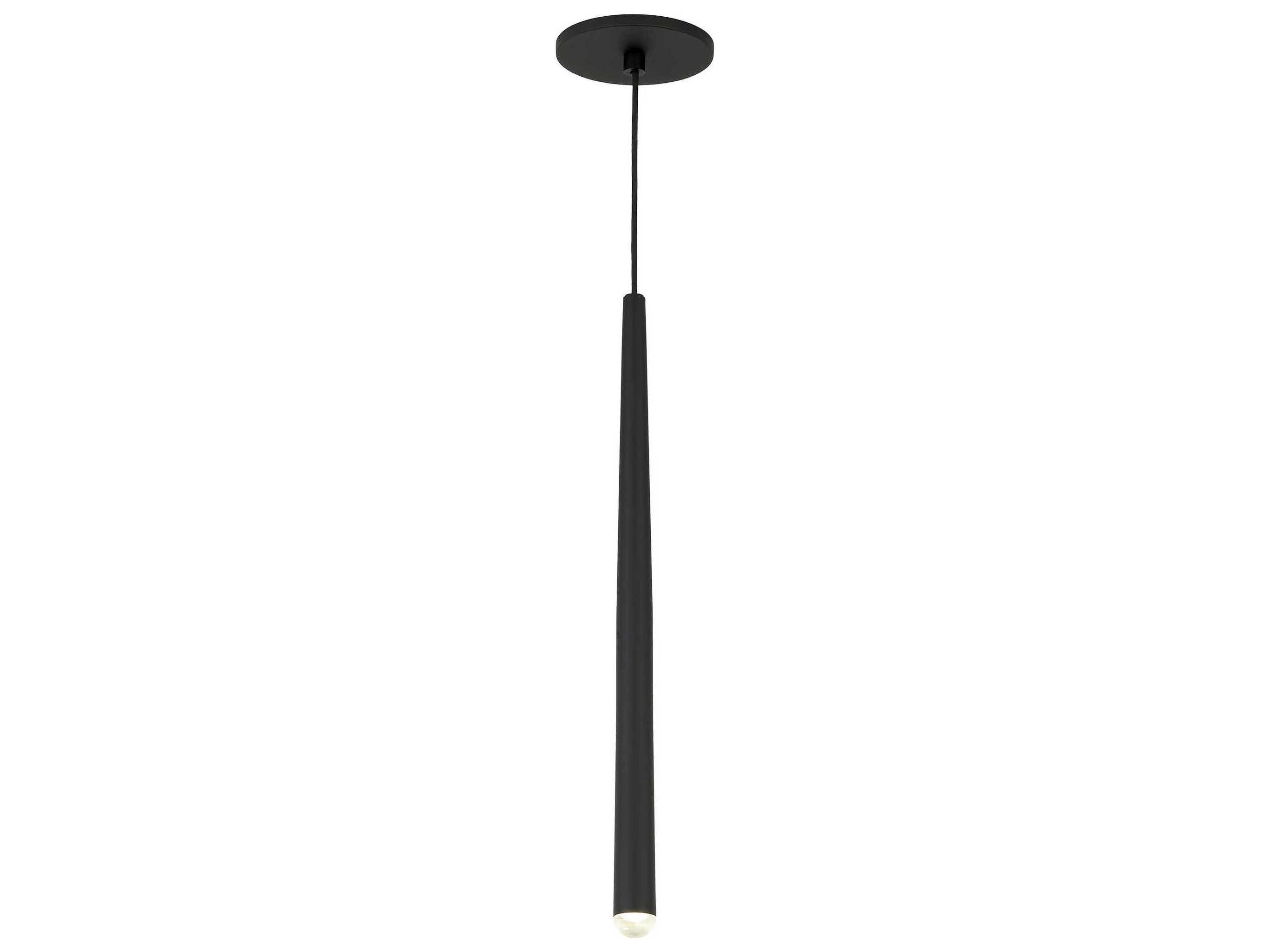 Visual Comfort Modern Pylon 1-Light Nightshade Black Linear Mini Pendant