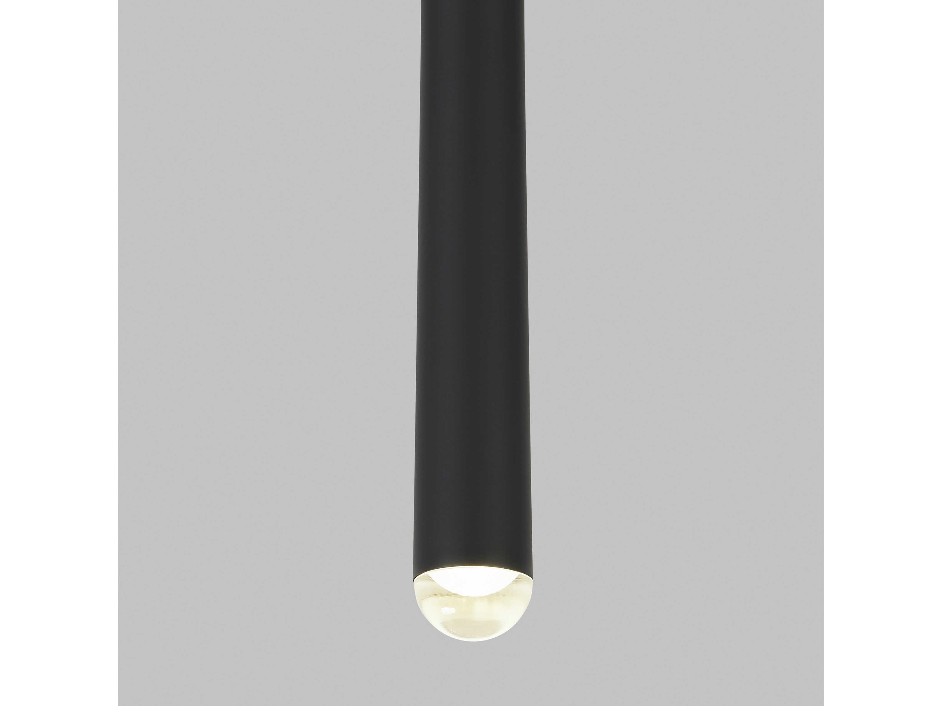 Visual Comfort Modern Pylon 1-Light Nightshade Black Linear Mini Pendant