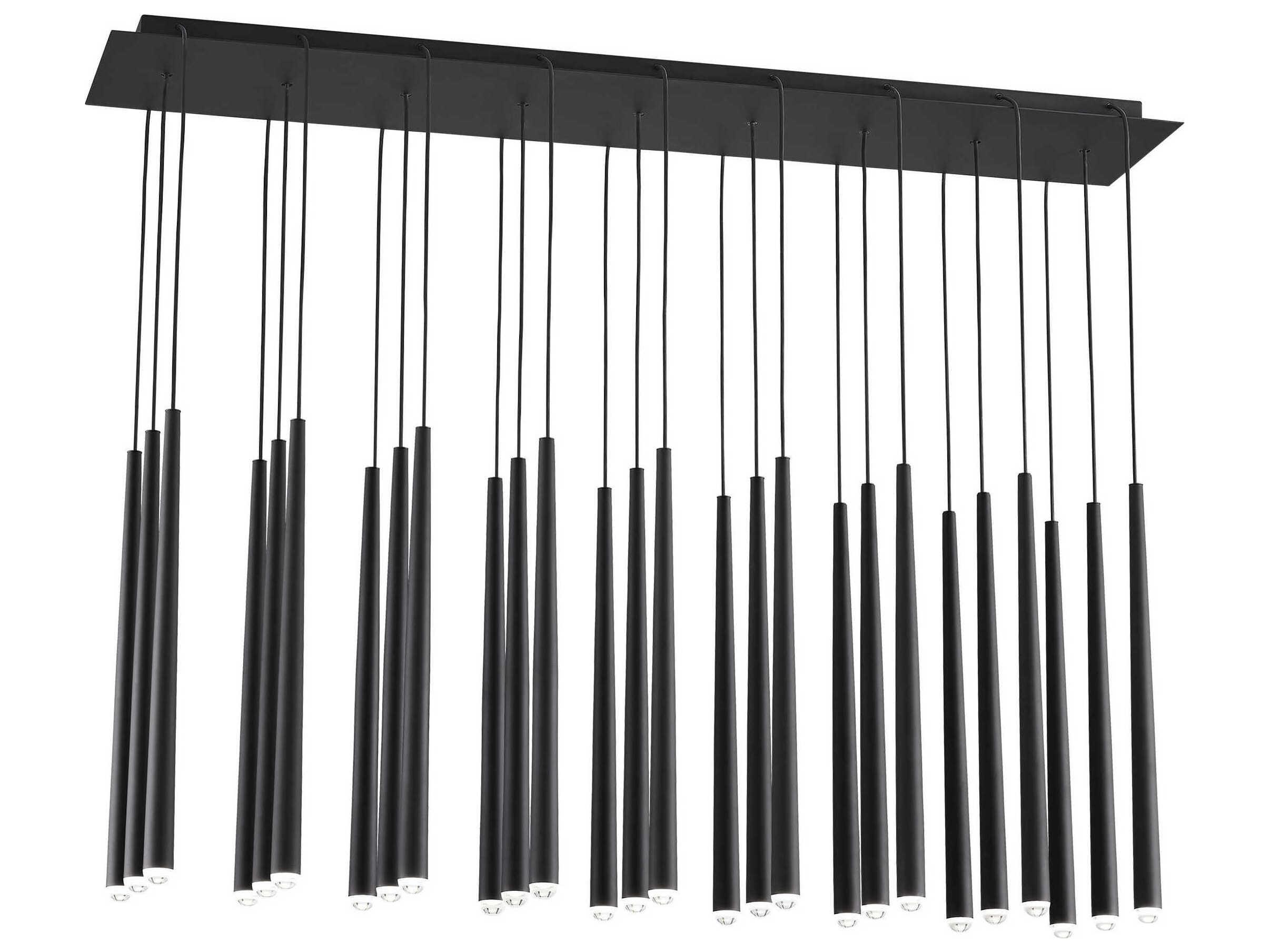 Visual Comfort Modern Pylon 27-Light Nightshade Black Linear Island Pendant