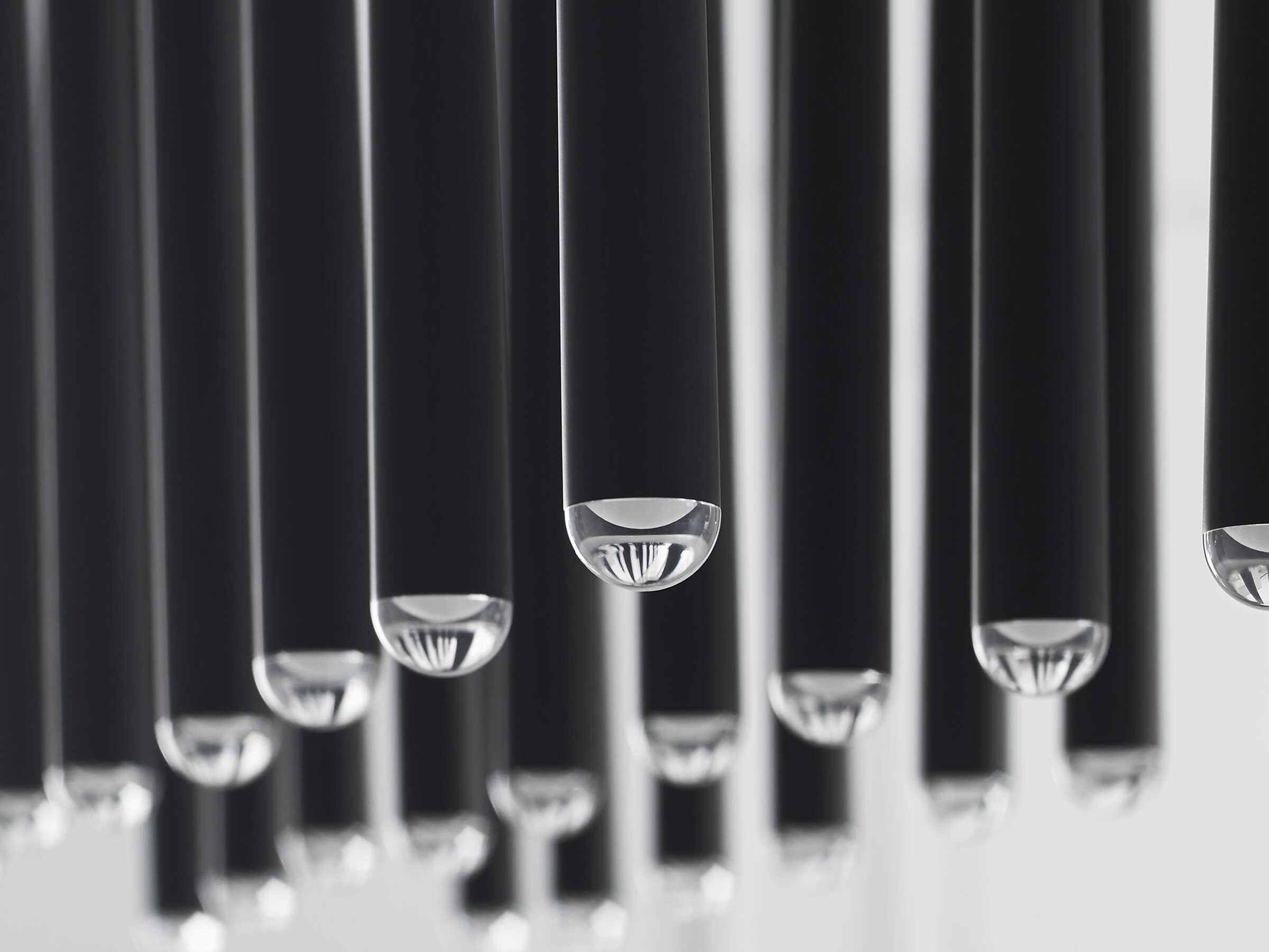 Visual Comfort Modern Pylon 27-Light Nightshade Black Linear Island Pendant