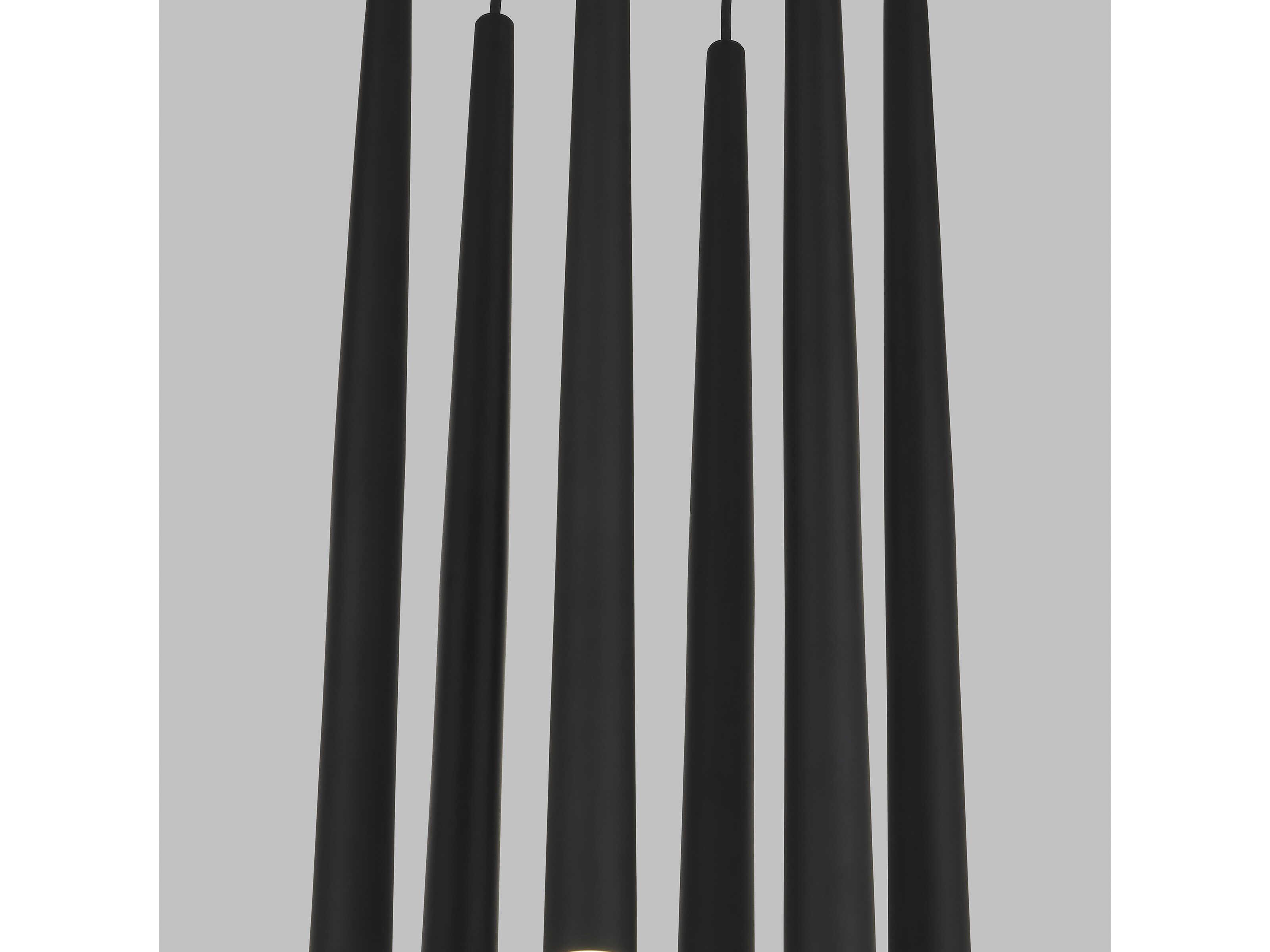 Visual Comfort Modern Pylon 6-Light Nightshade Black Linear Mini Pendant