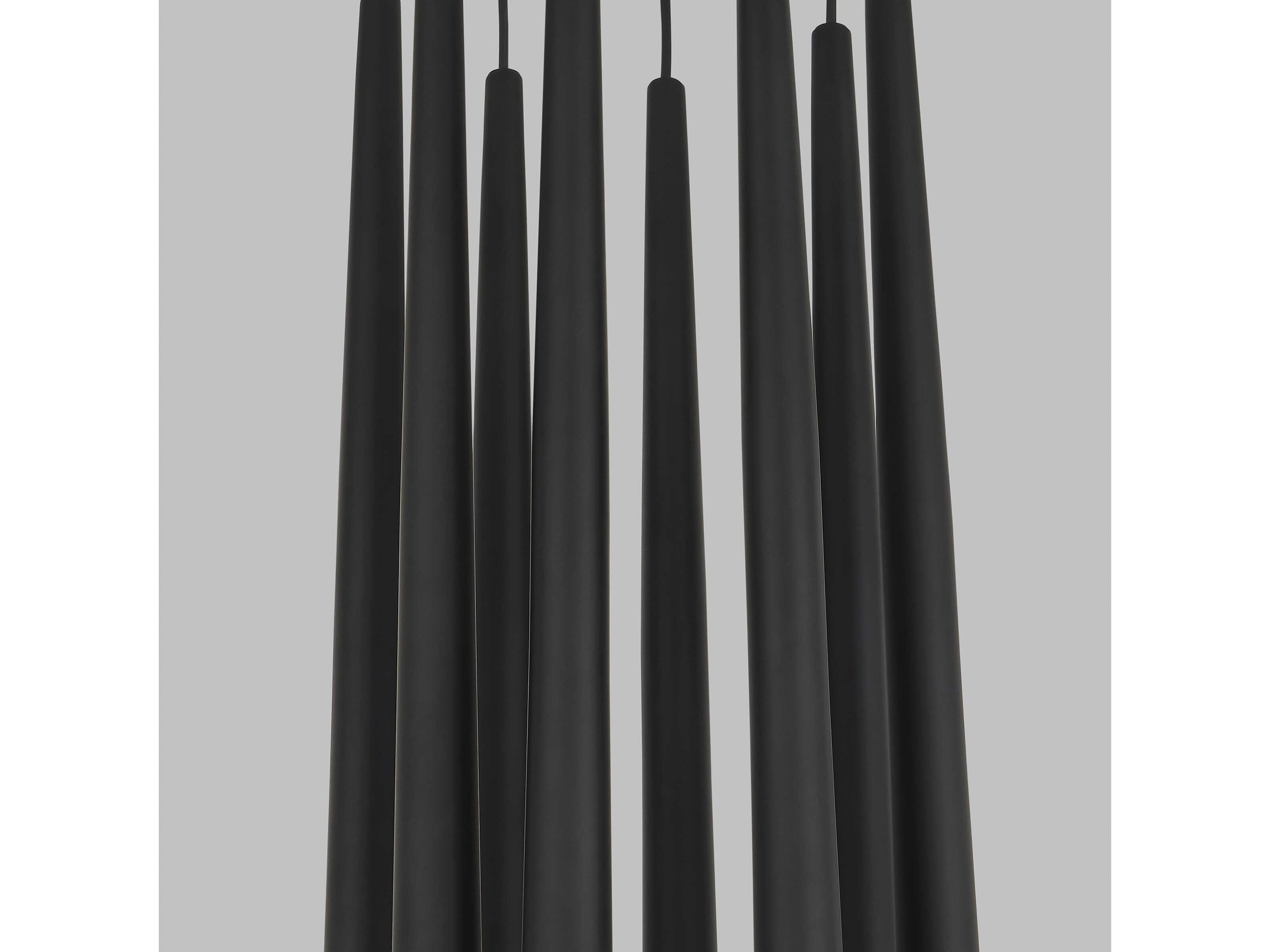 Visual Comfort Modern Pylon 8-Light Nightshade Black Linear Mini Pendant