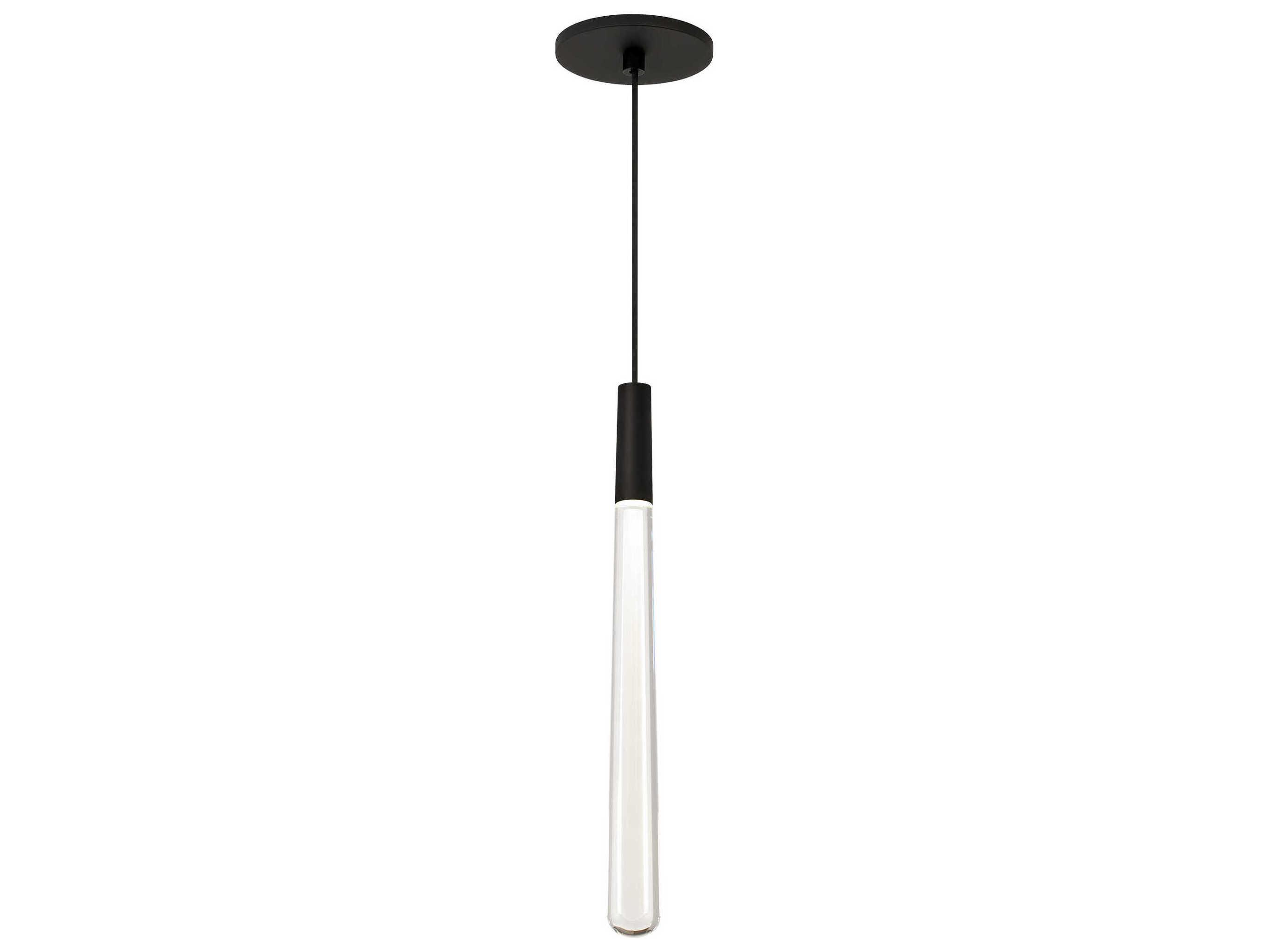 Visual Comfort Modern Pylon 1-Light Nightshade Black Linear Mini Pendant