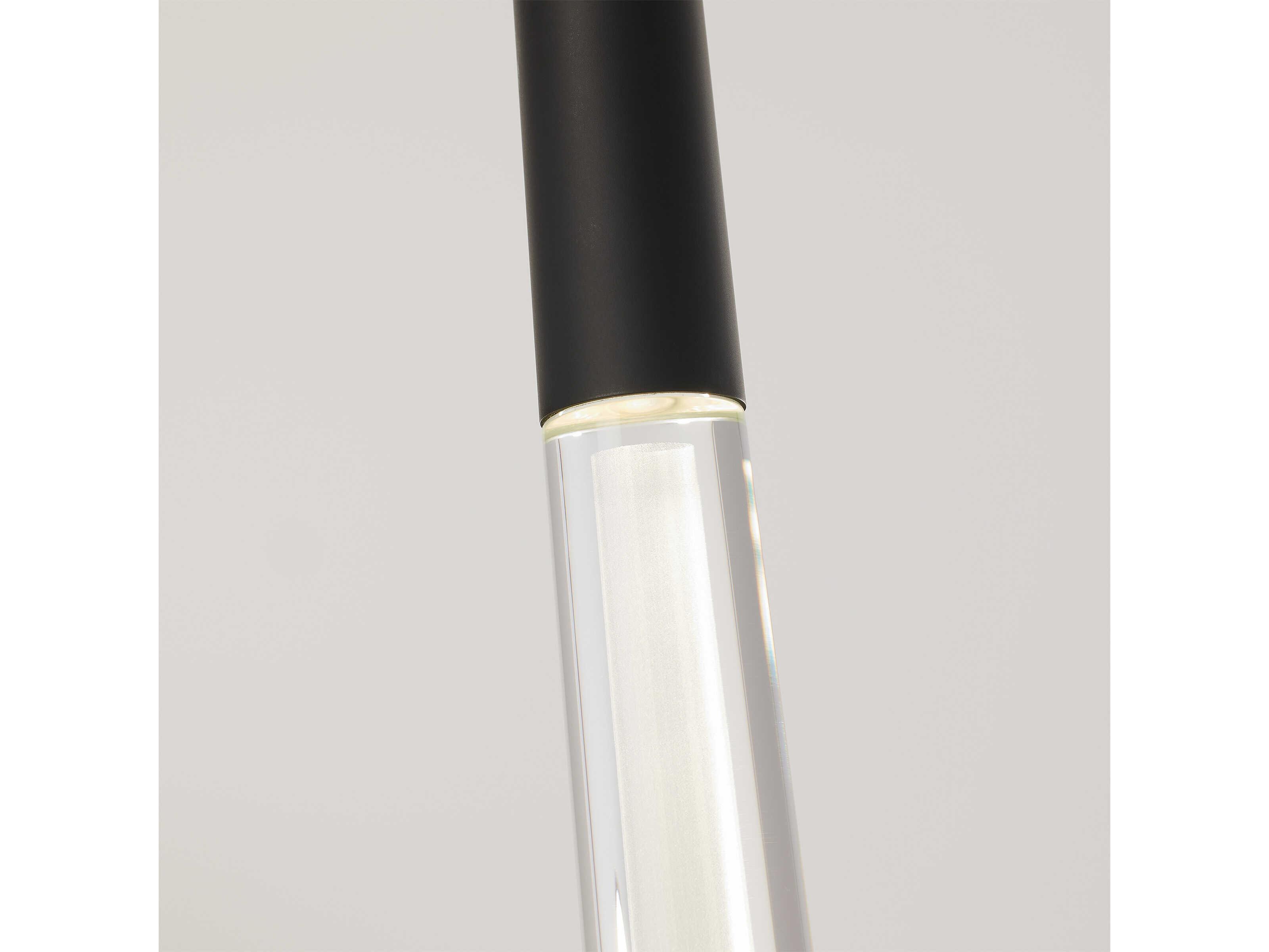 Visual Comfort Modern Pylon 1-Light Nightshade Black Linear Mini Pendant