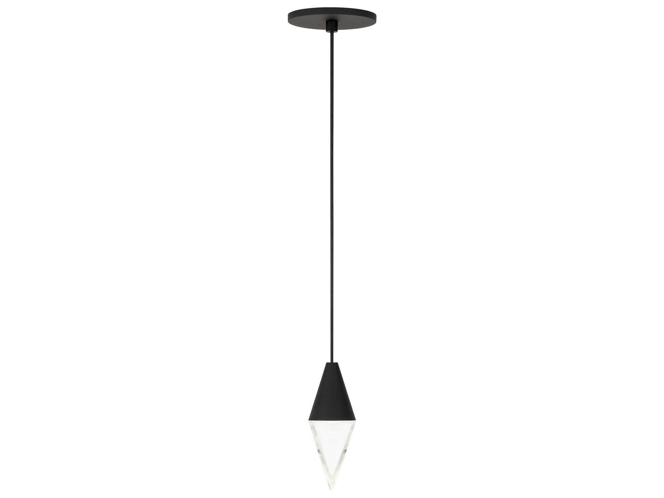 Visual Comfort Modern Turret 1-Light Nightshade Black Mini Pendant