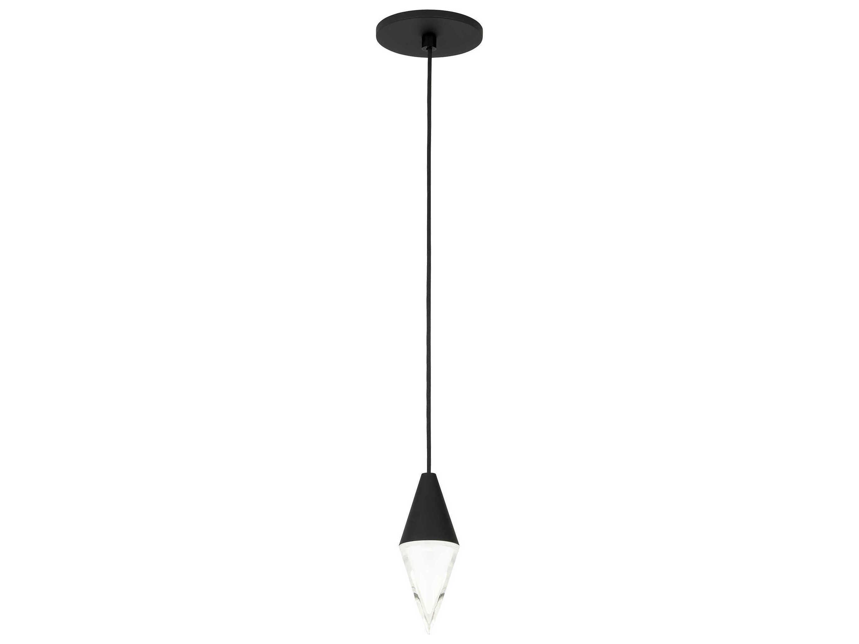 Visual Comfort Modern Turret 1-Light Nightshade Black Mini Pendant