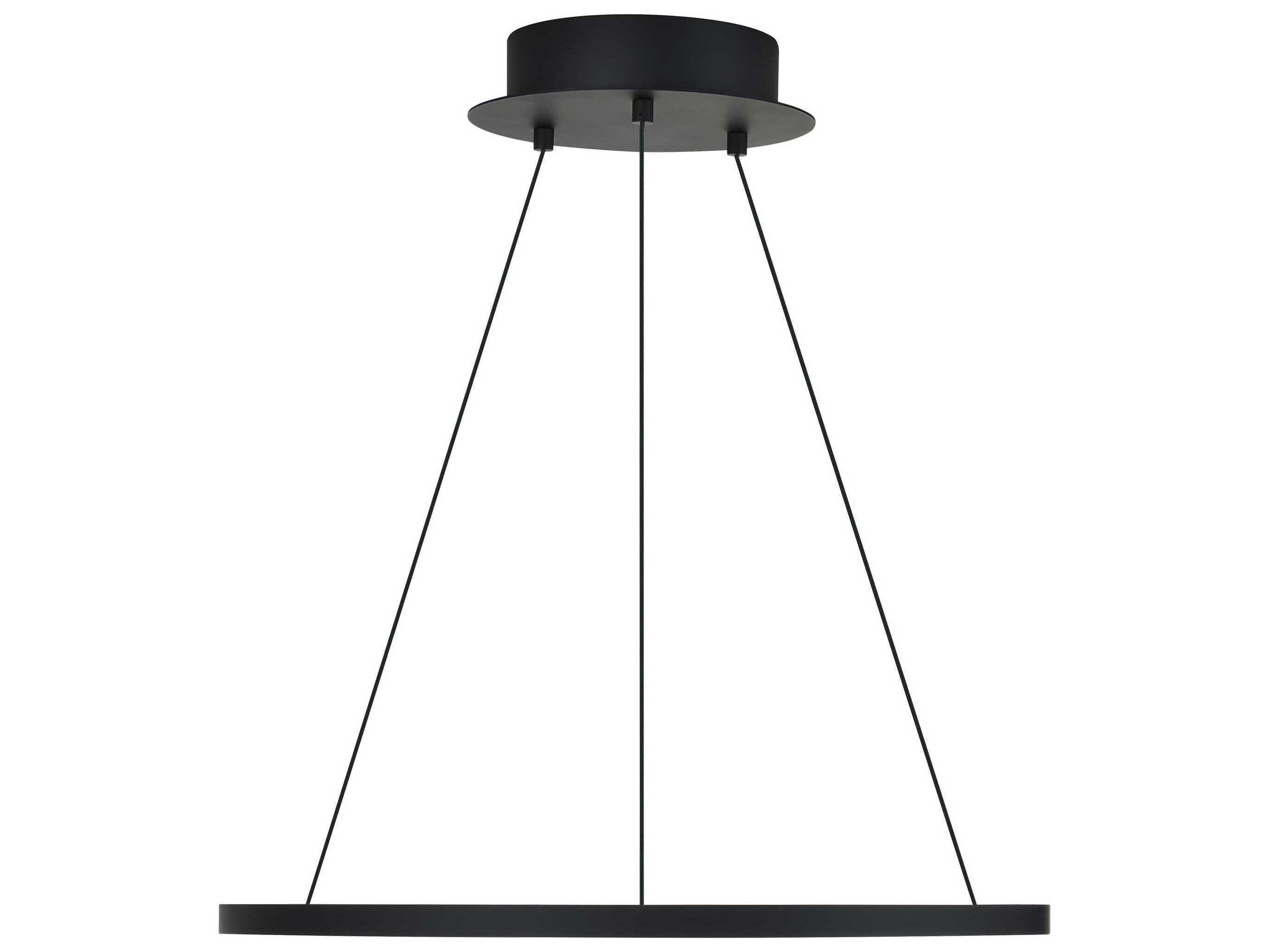Visual Comfort Modern Vellavi 1-Light Nightshade Black Round Pendant