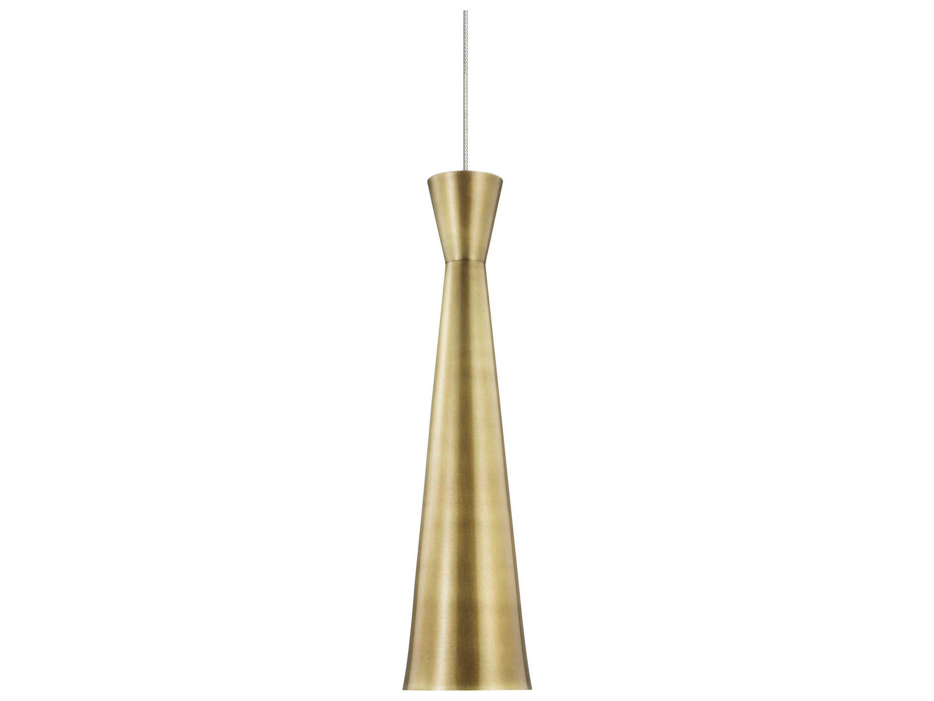 Visual Comfort Modern Windsor 1-Light Brass Mini Pendant