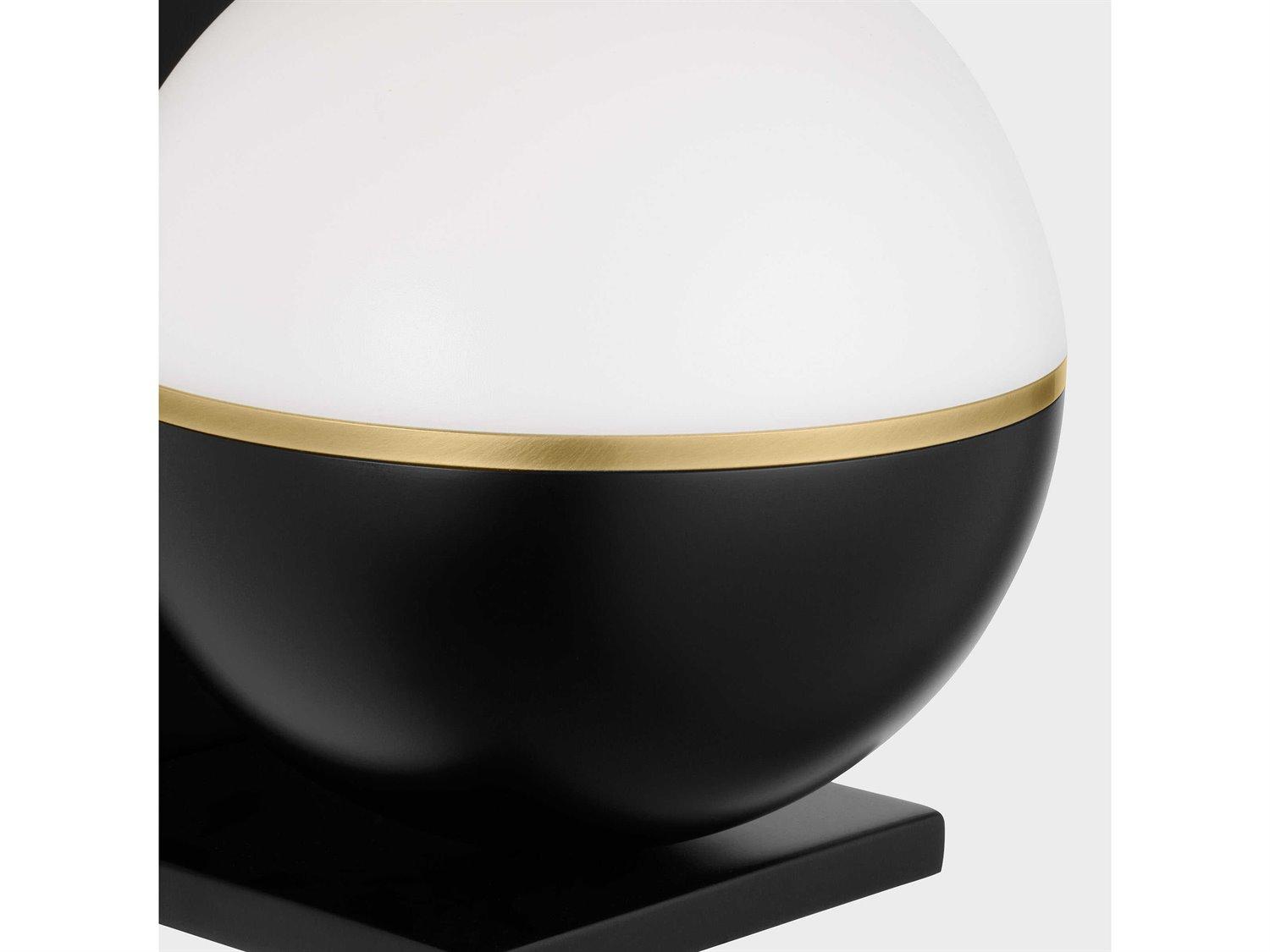 Visual Comfort Modern Akova 1-Light Matte Black Plated Brass Wall Sconce