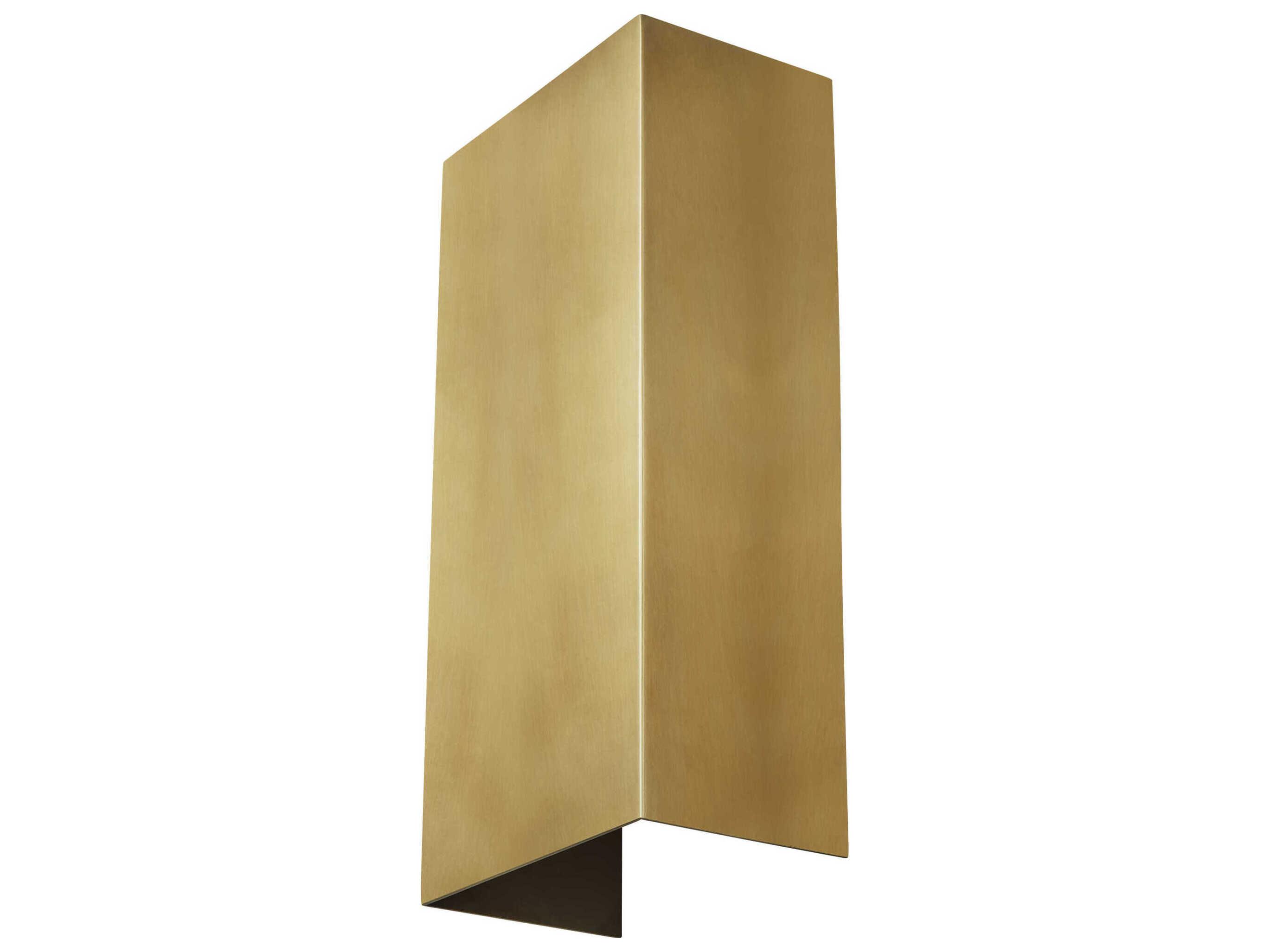 Visual Comfort Modern Brompton 1-Light Natural Brass Wall Sconce