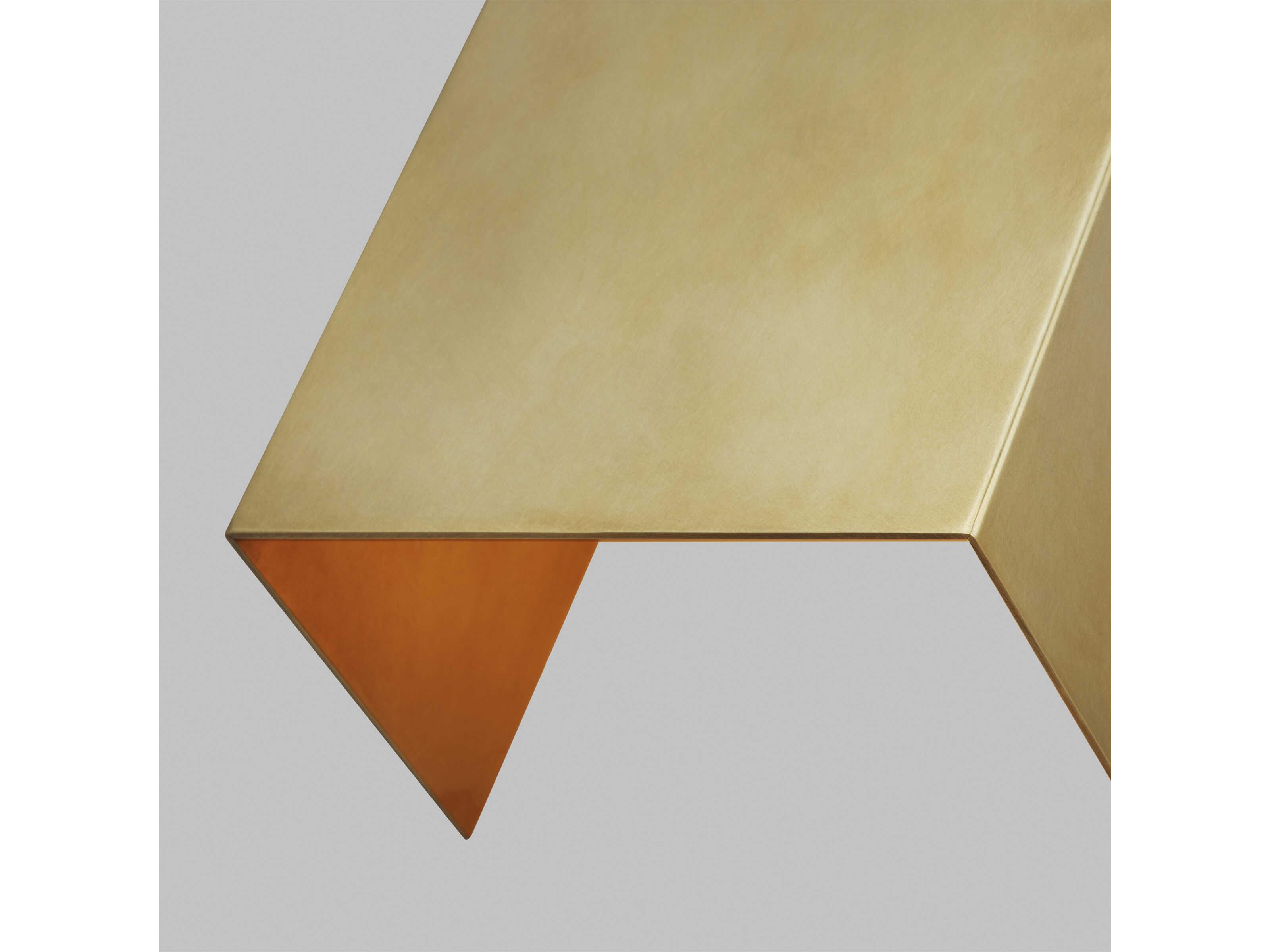 Visual Comfort Modern Brompton 1-Light Natural Brass Wall Sconce