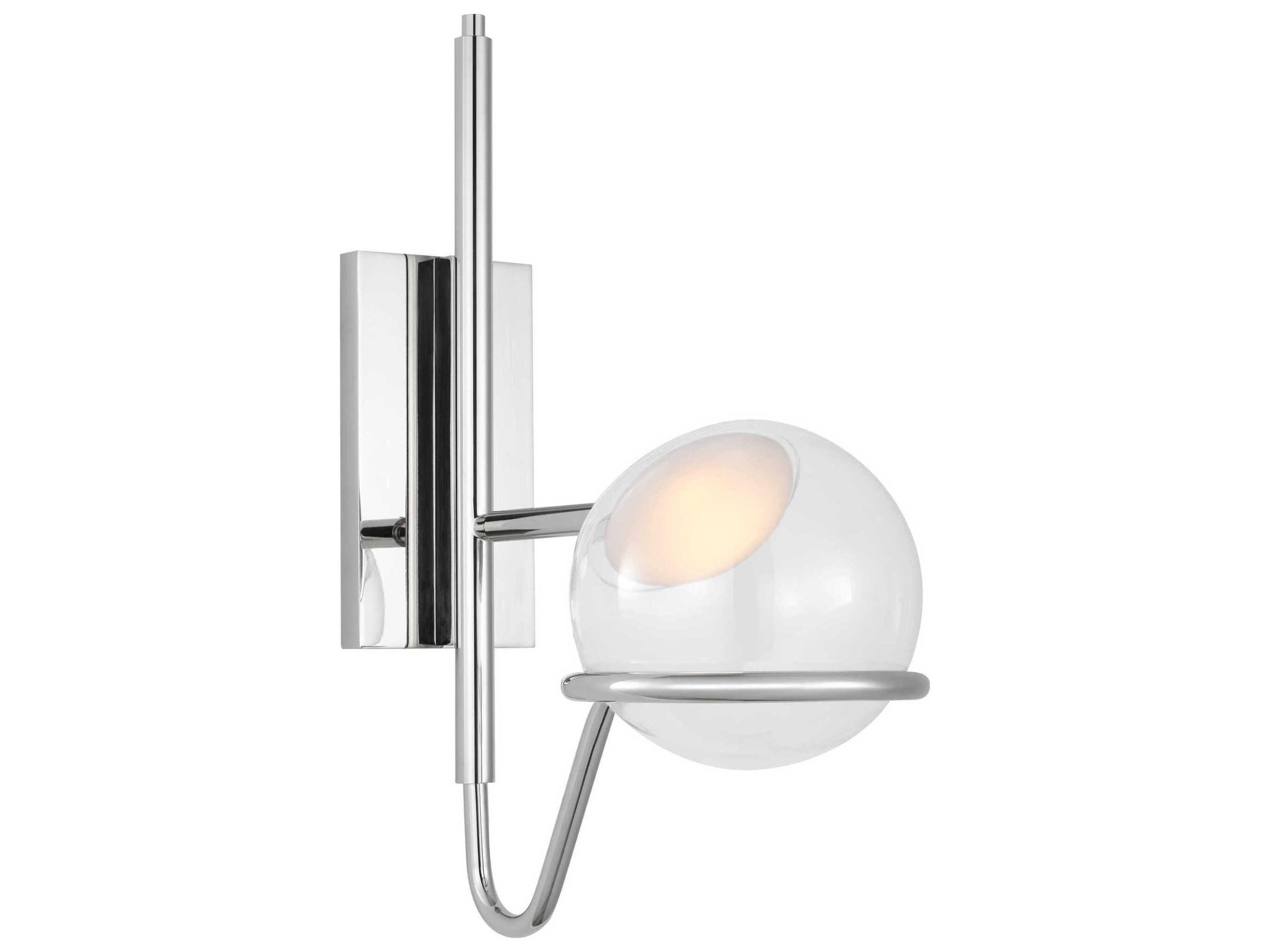 Visual Comfort Modern Crosby 1-Light Polished Nickel Wall Sconce
