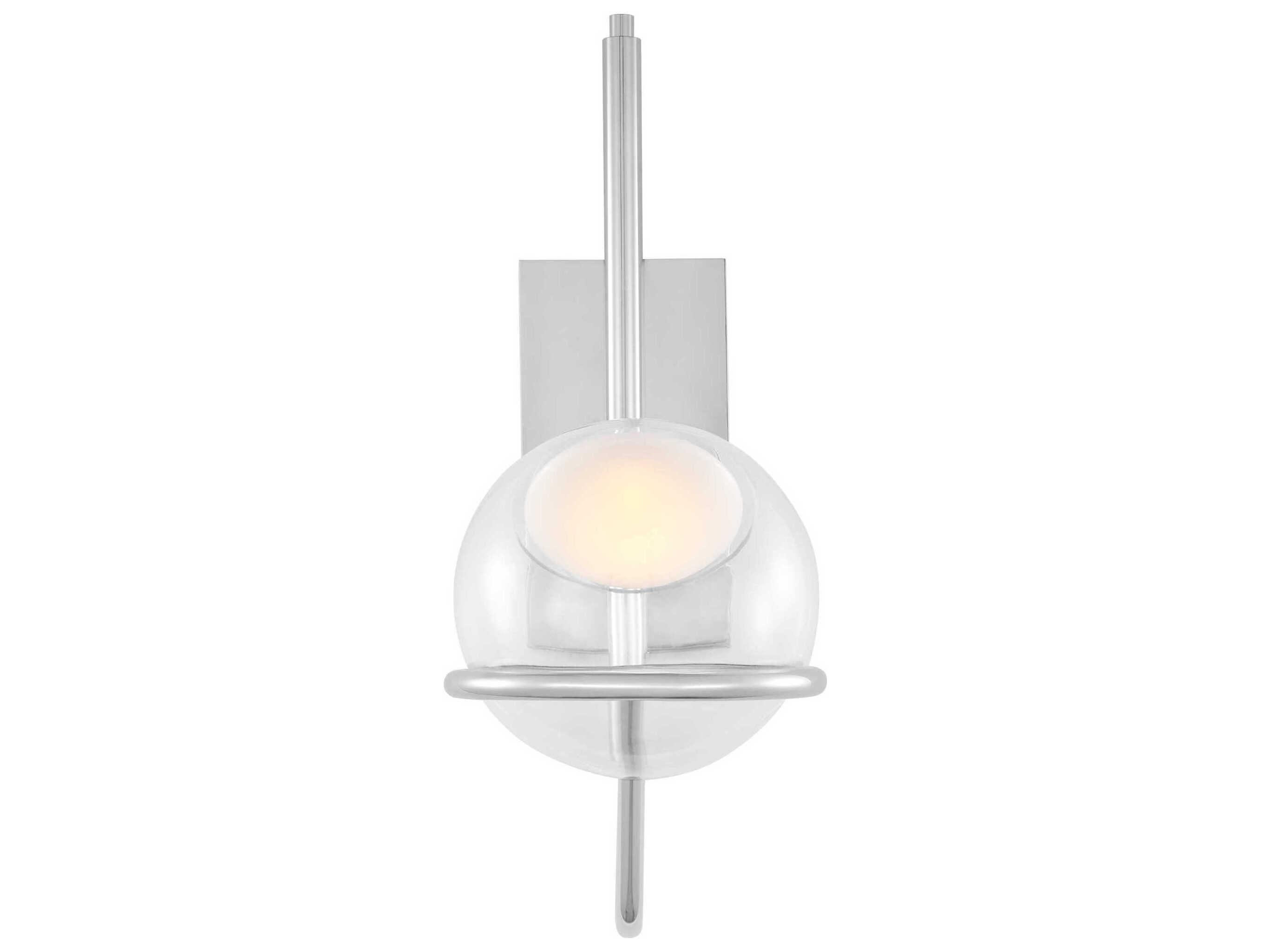 Visual Comfort Modern Crosby 1-Light Polished Nickel Wall Sconce