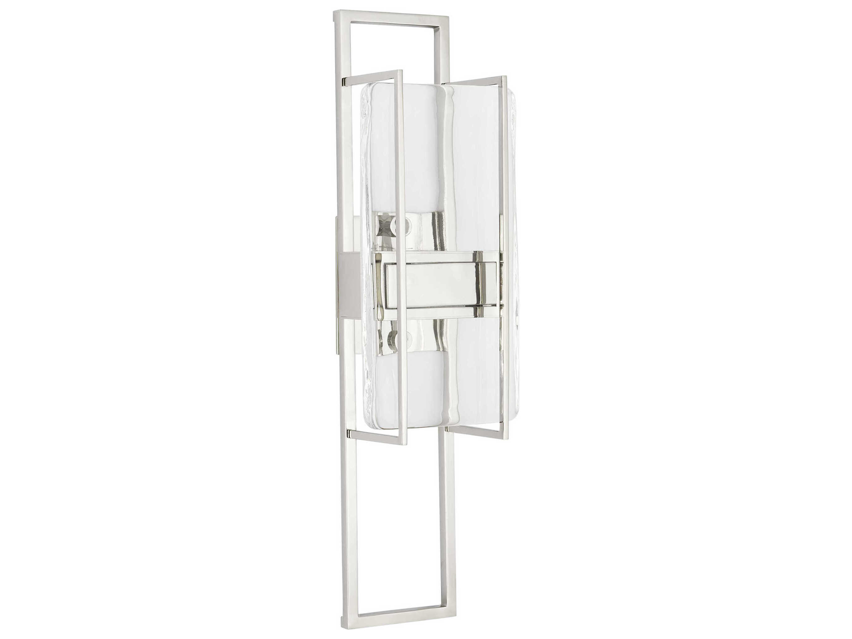 Visual Comfort Modern Duelle 1-Light Polished Nickel Wall Sconce