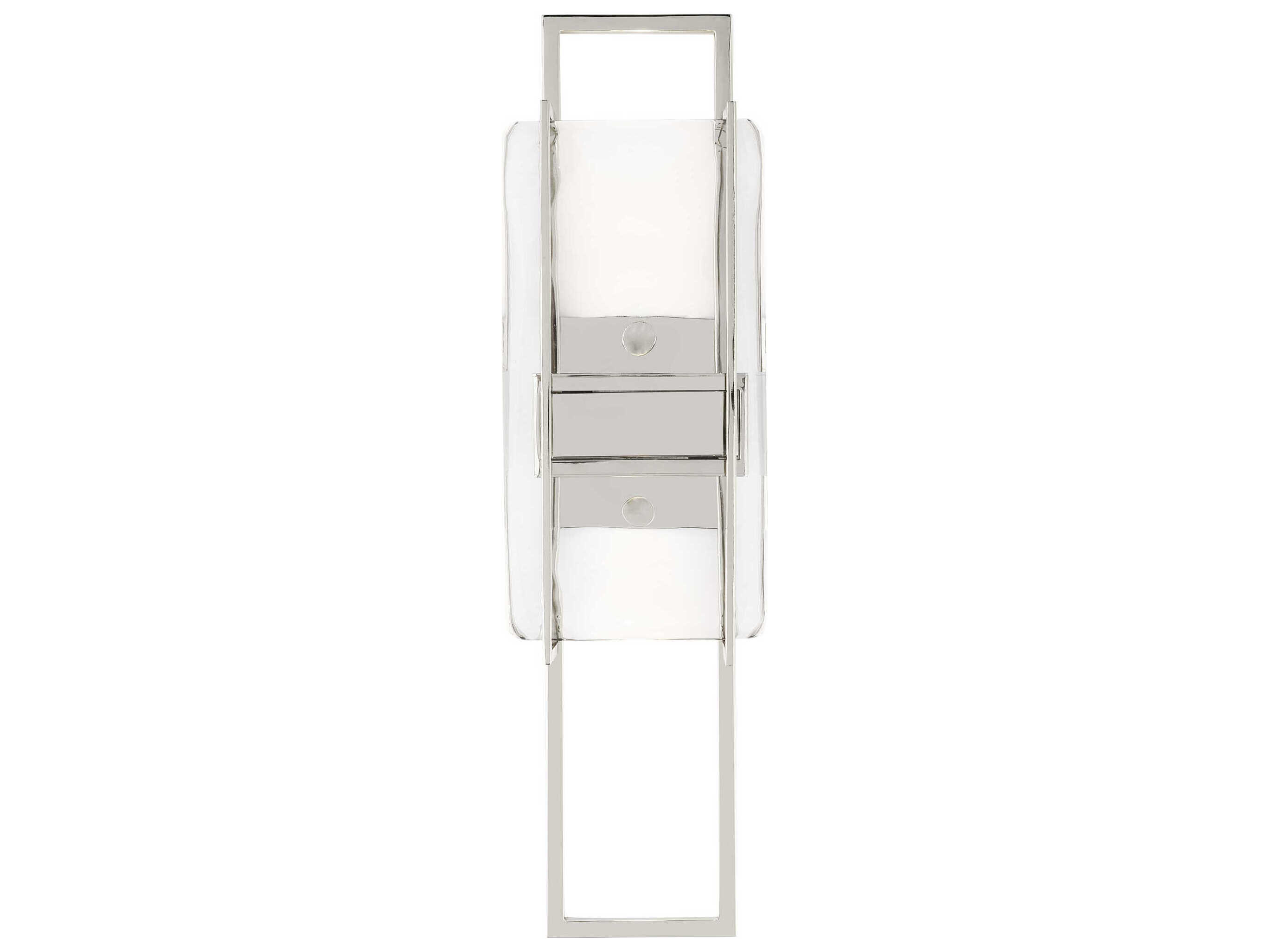 Visual Comfort Modern Duelle 1-Light Polished Nickel Wall Sconce