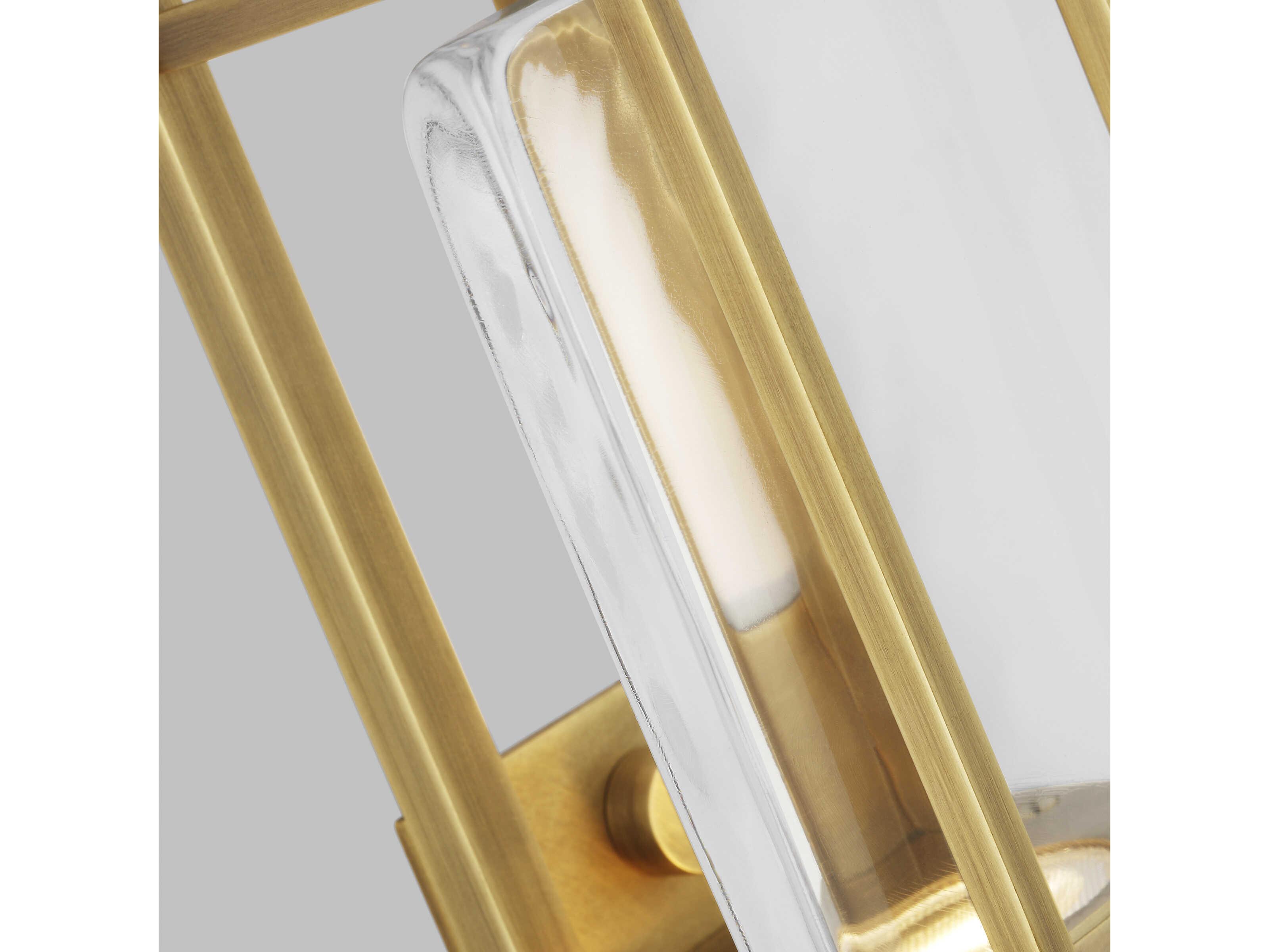 Visual Comfort Modern Duelle 1-Light Natural Brass Wall Sconce