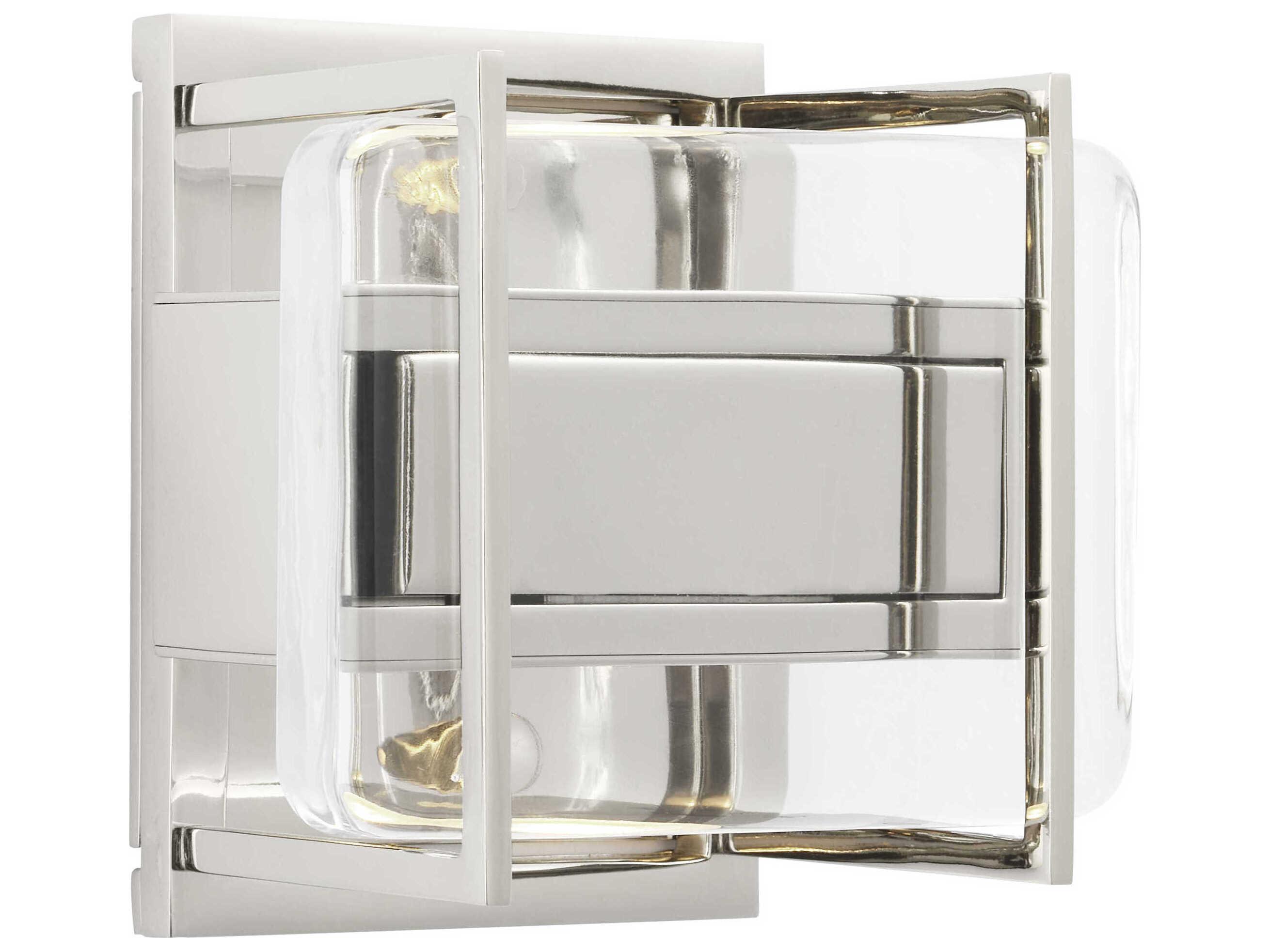 Visual Comfort Modern Duelle 1-Light Polished Nickel Wall Sconce