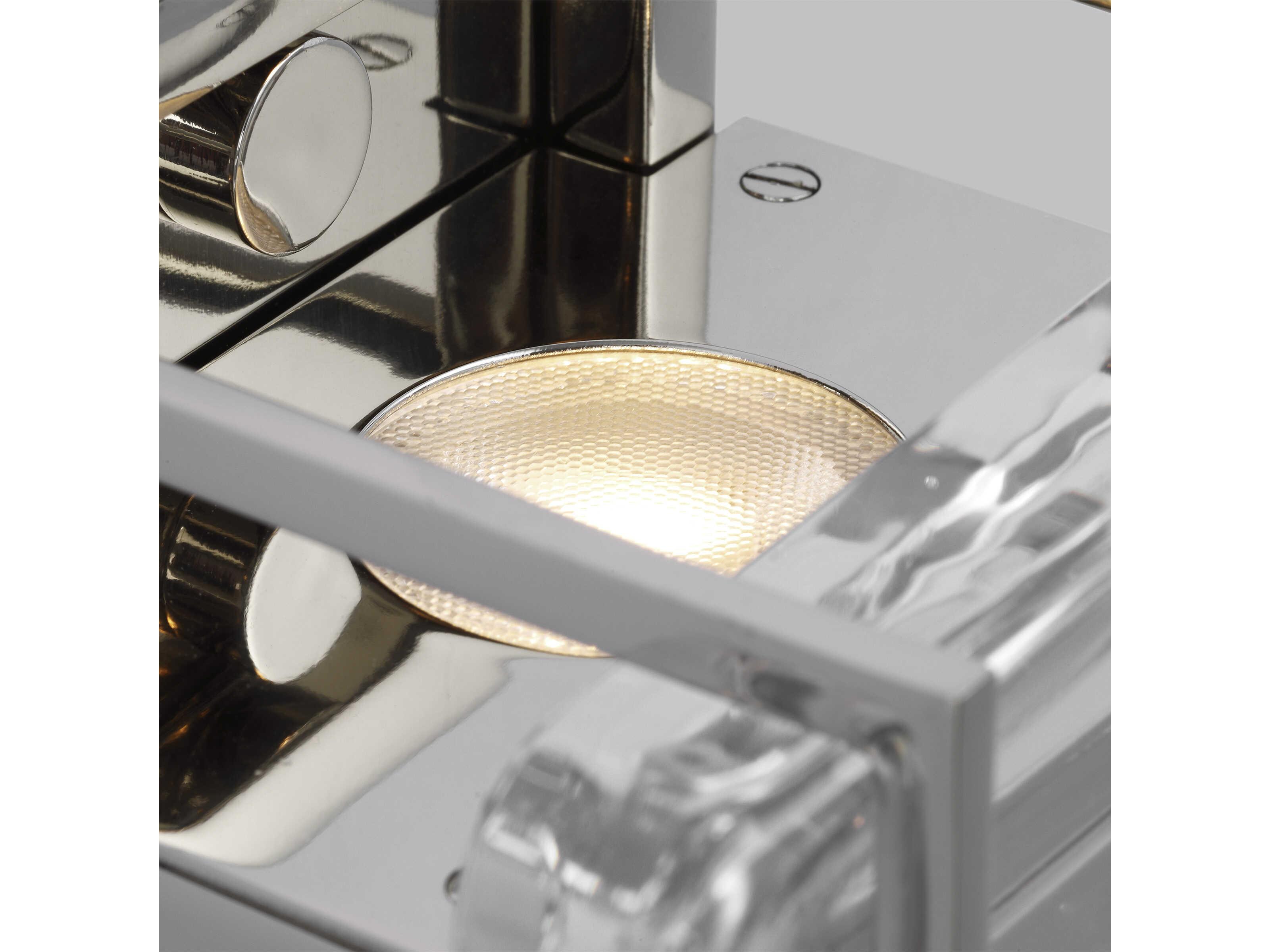 Visual Comfort Modern Duelle 1-Light Polished Nickel Wall Sconce