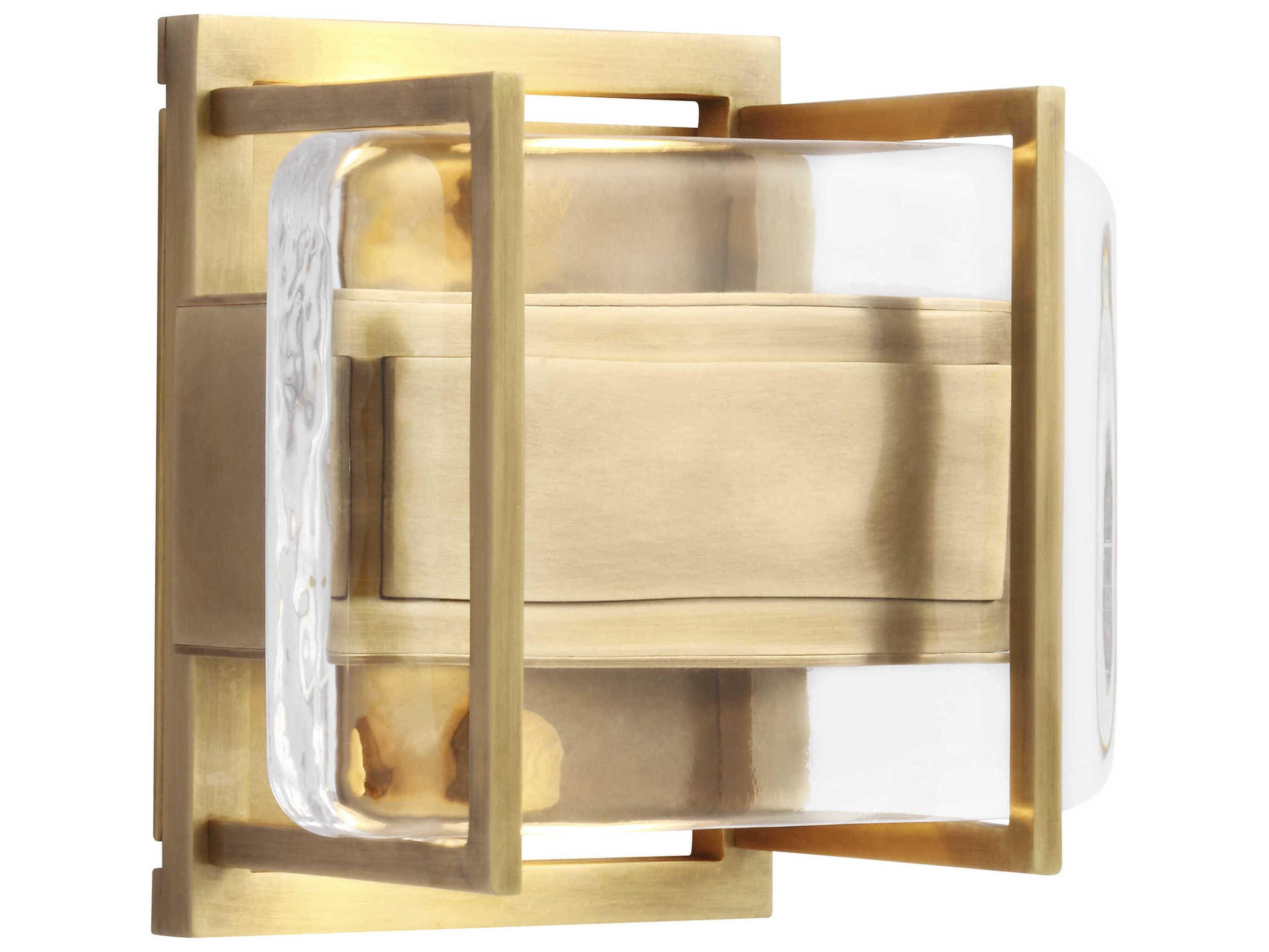 Visual Comfort Modern Duelle 1-Light Natural Brass Wall Sconce