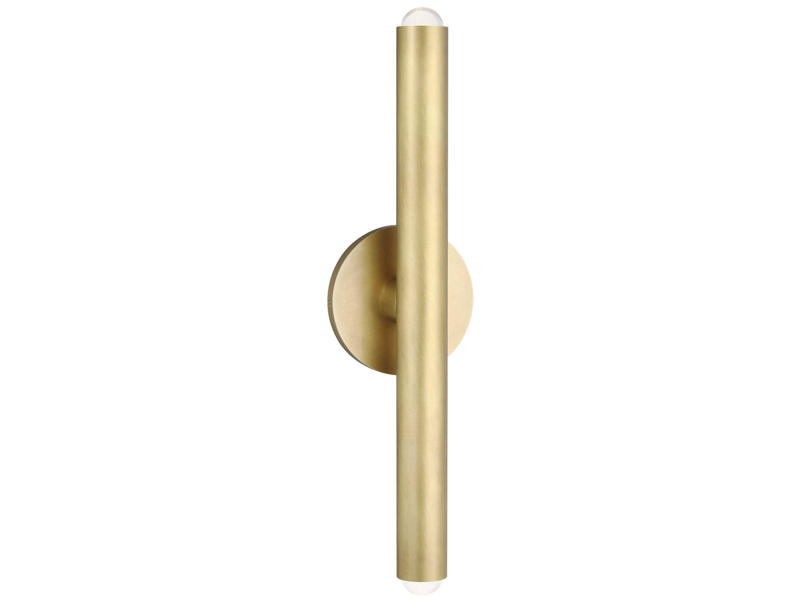 Visual Comfort Modern Ebell 2-Light Natural Brass Wall Sconce