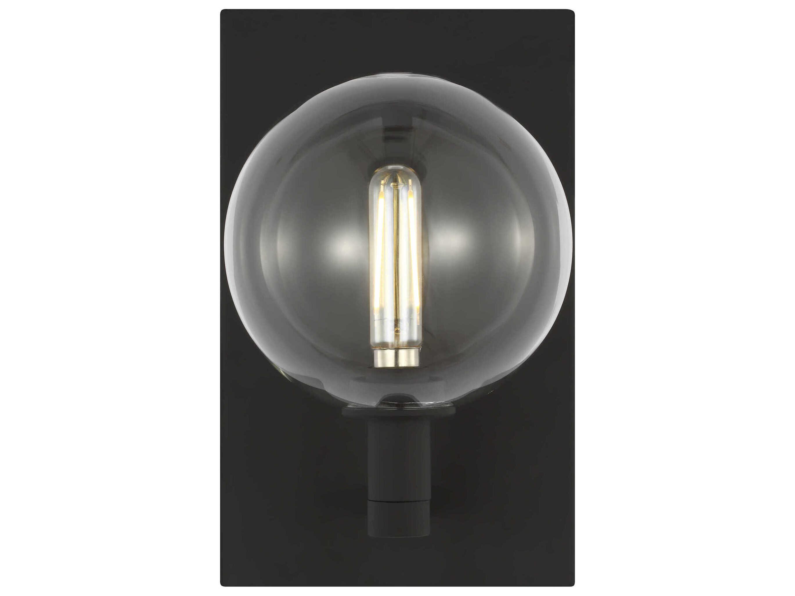 Visual Comfort Modern Gambit 1-Light Nightshade Black Wall Sconce