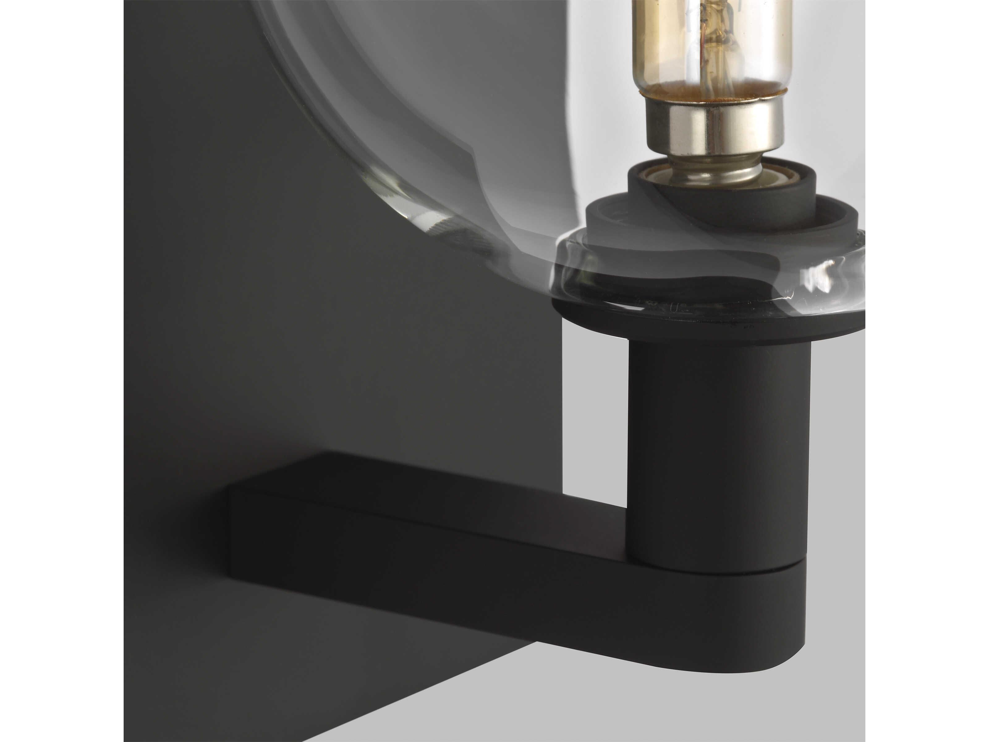 Visual Comfort Modern Gambit 1-Light Nightshade Black Wall Sconce