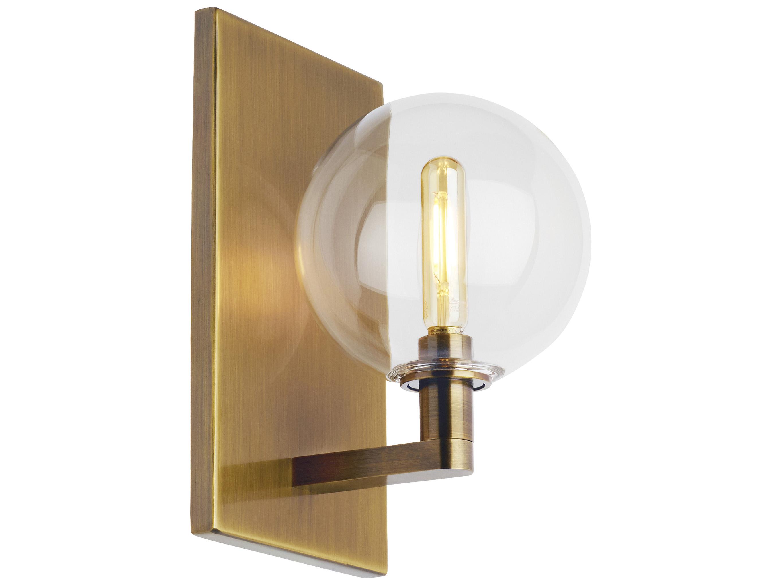 Visual Comfort Modern Gambit 1-Light Aged Brass Wall Sconce