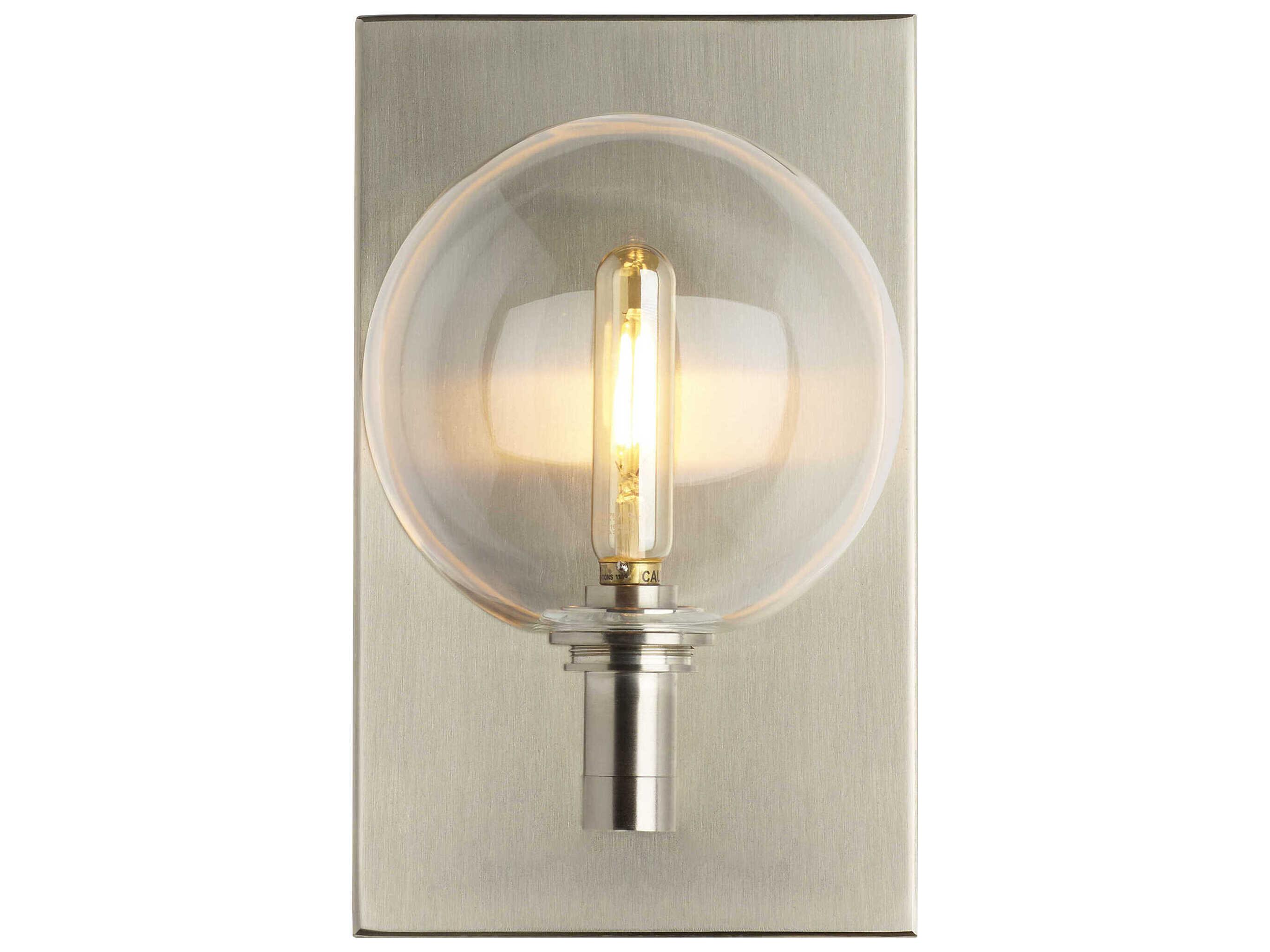 Visual Comfort Modern Gambit 1-Light Satin Nickel Wall Sconce