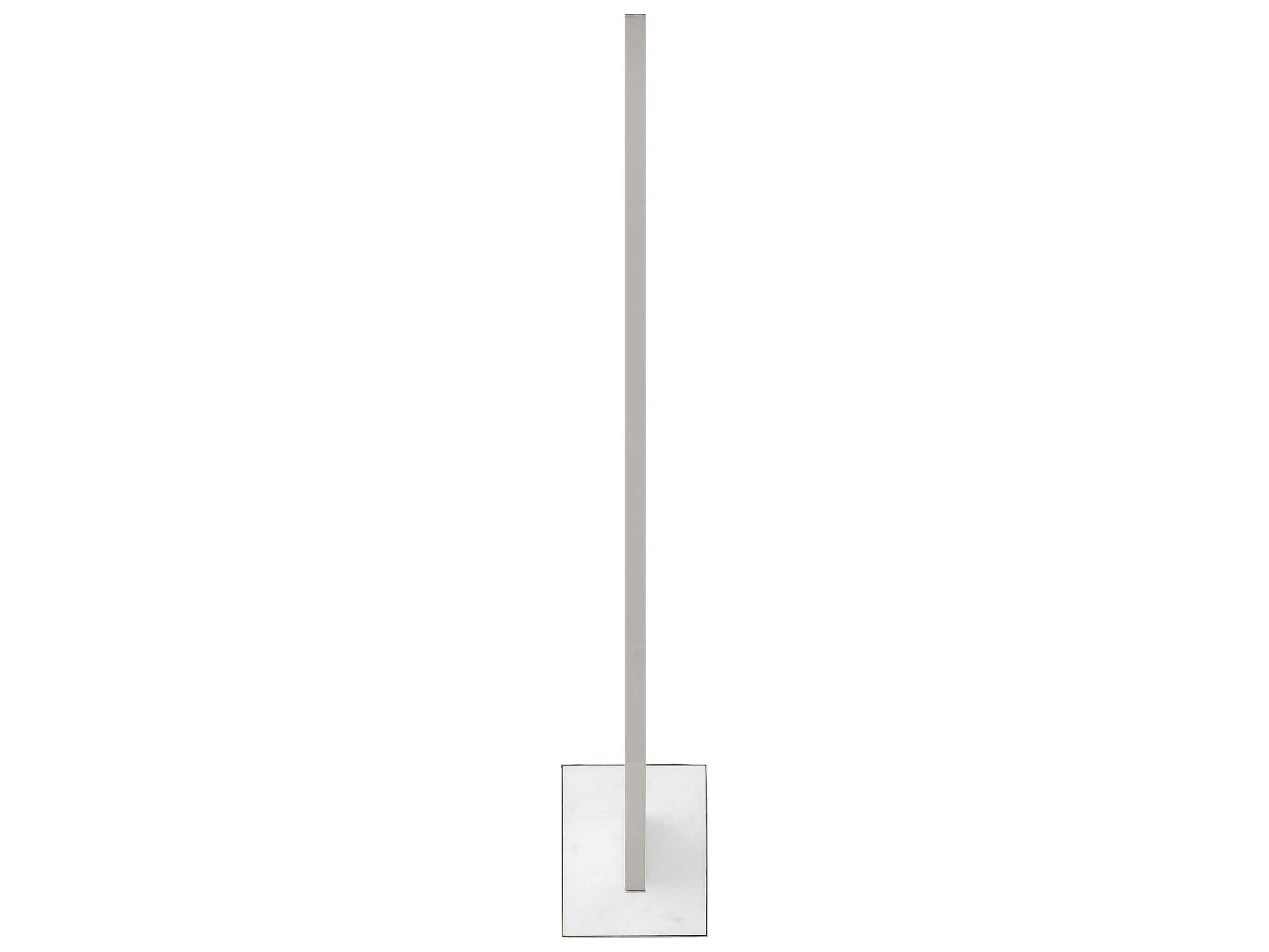 Visual Comfort Modern Klee 1-Light Polished Nickel White Marble Wall Sconce