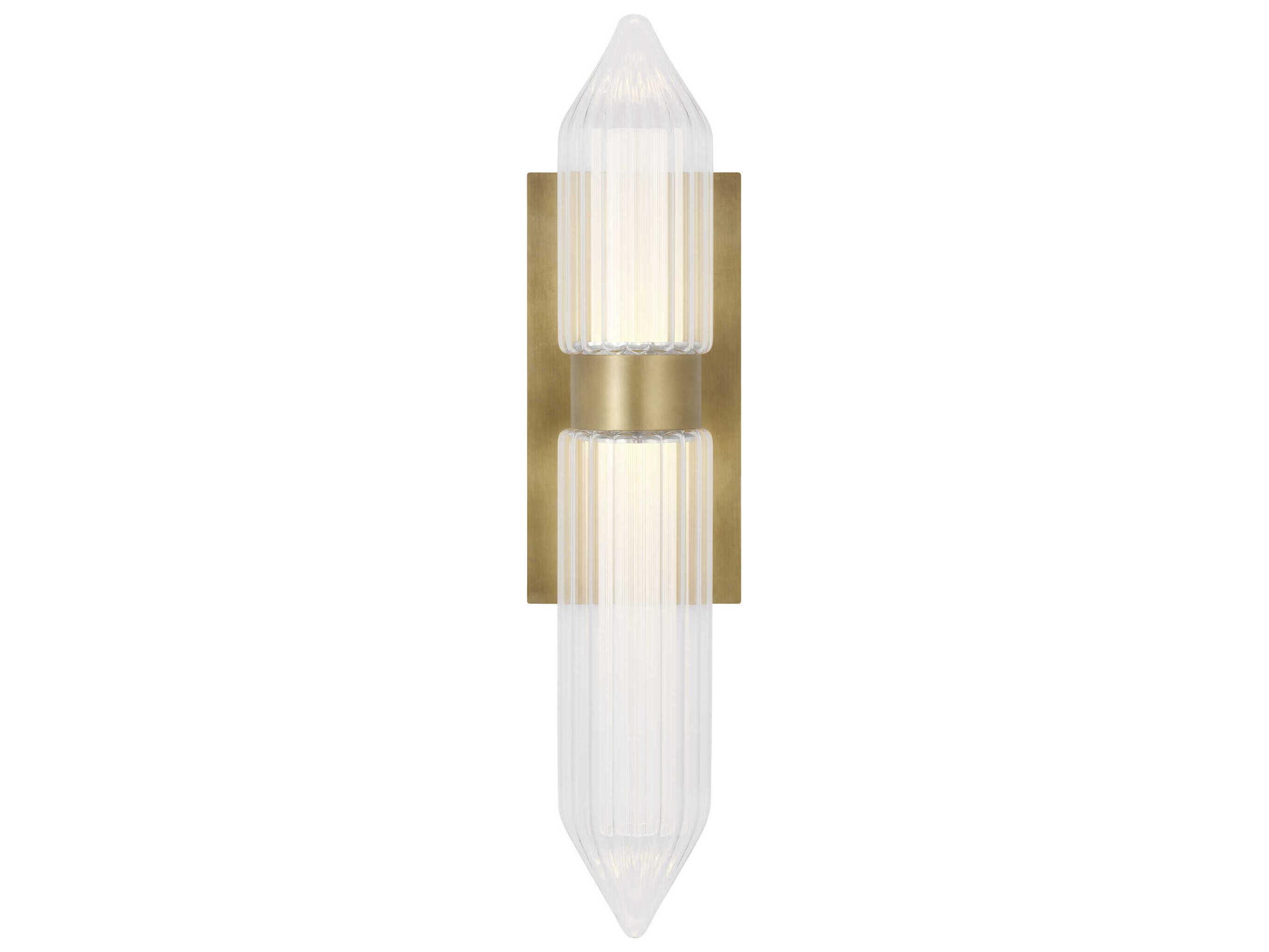 Visual Comfort Modern Langston 1-Light Plated Brass Wall Sconce