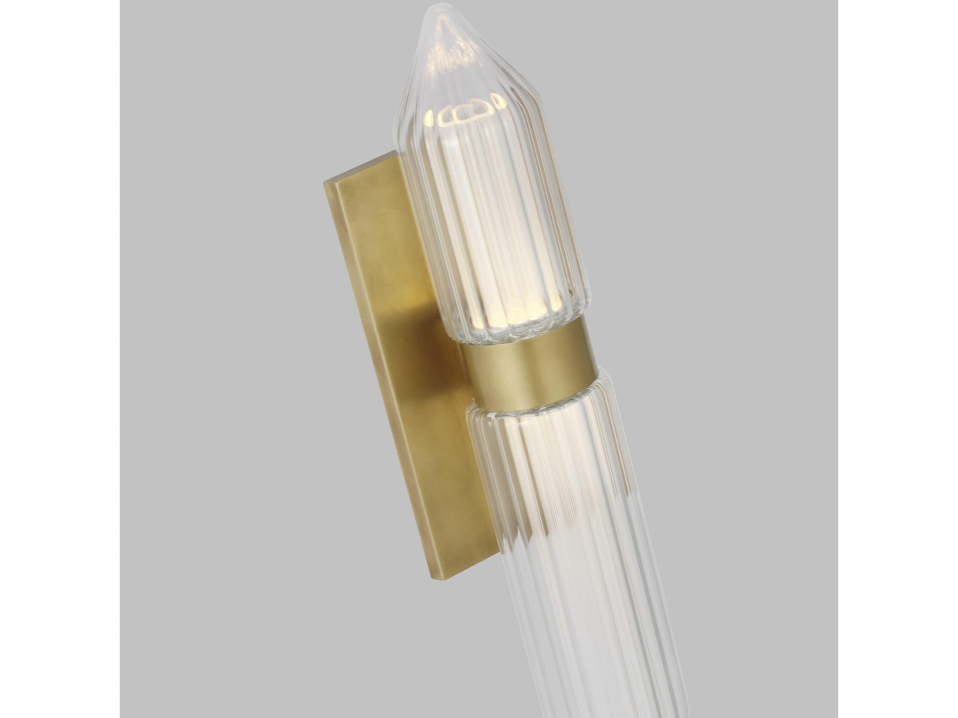 Visual Comfort Modern Langston 1-Light Plated Brass Wall Sconce