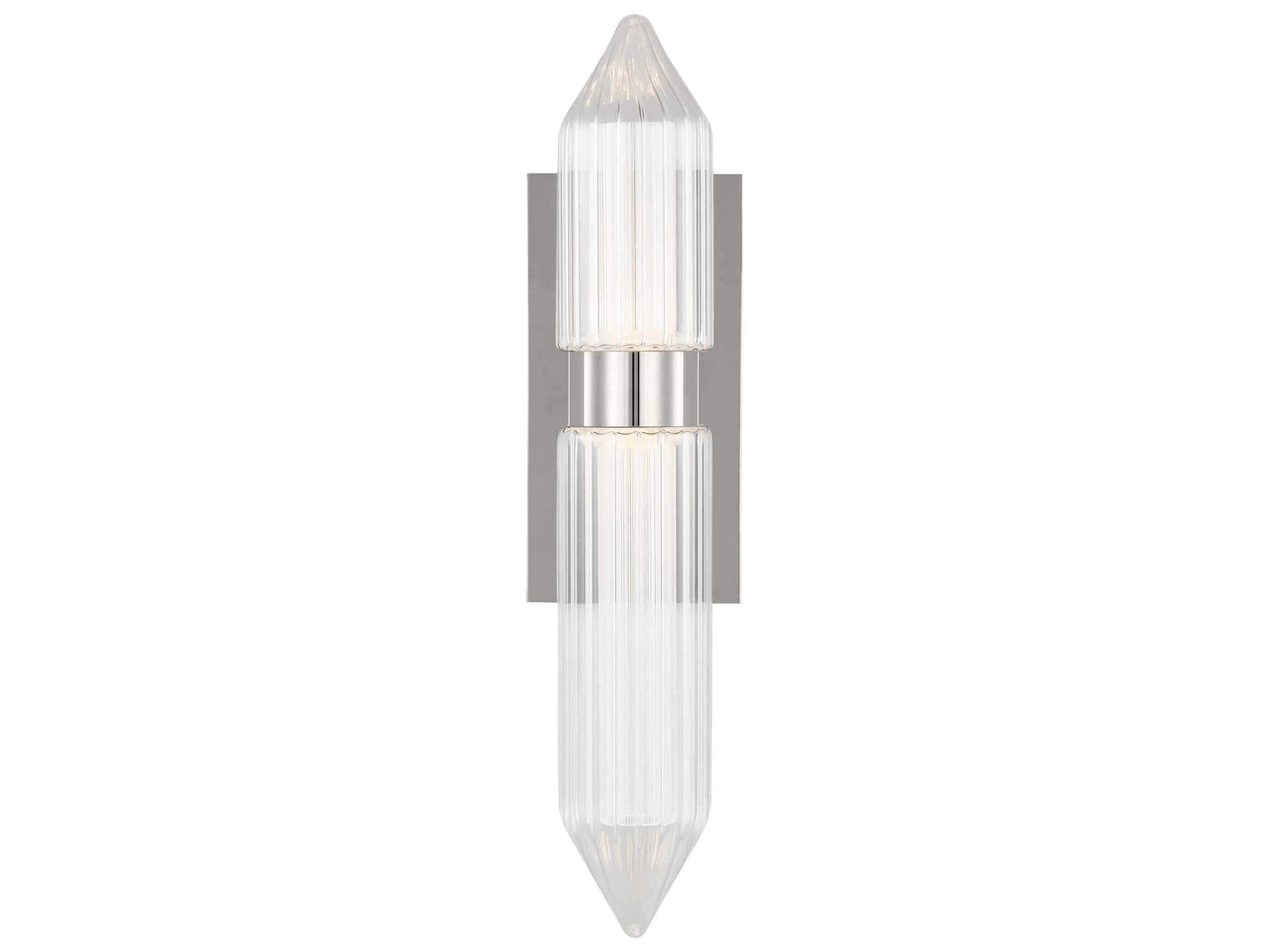 Visual Comfort Modern Langston 1-Light Polished Nickel Wall Sconce
