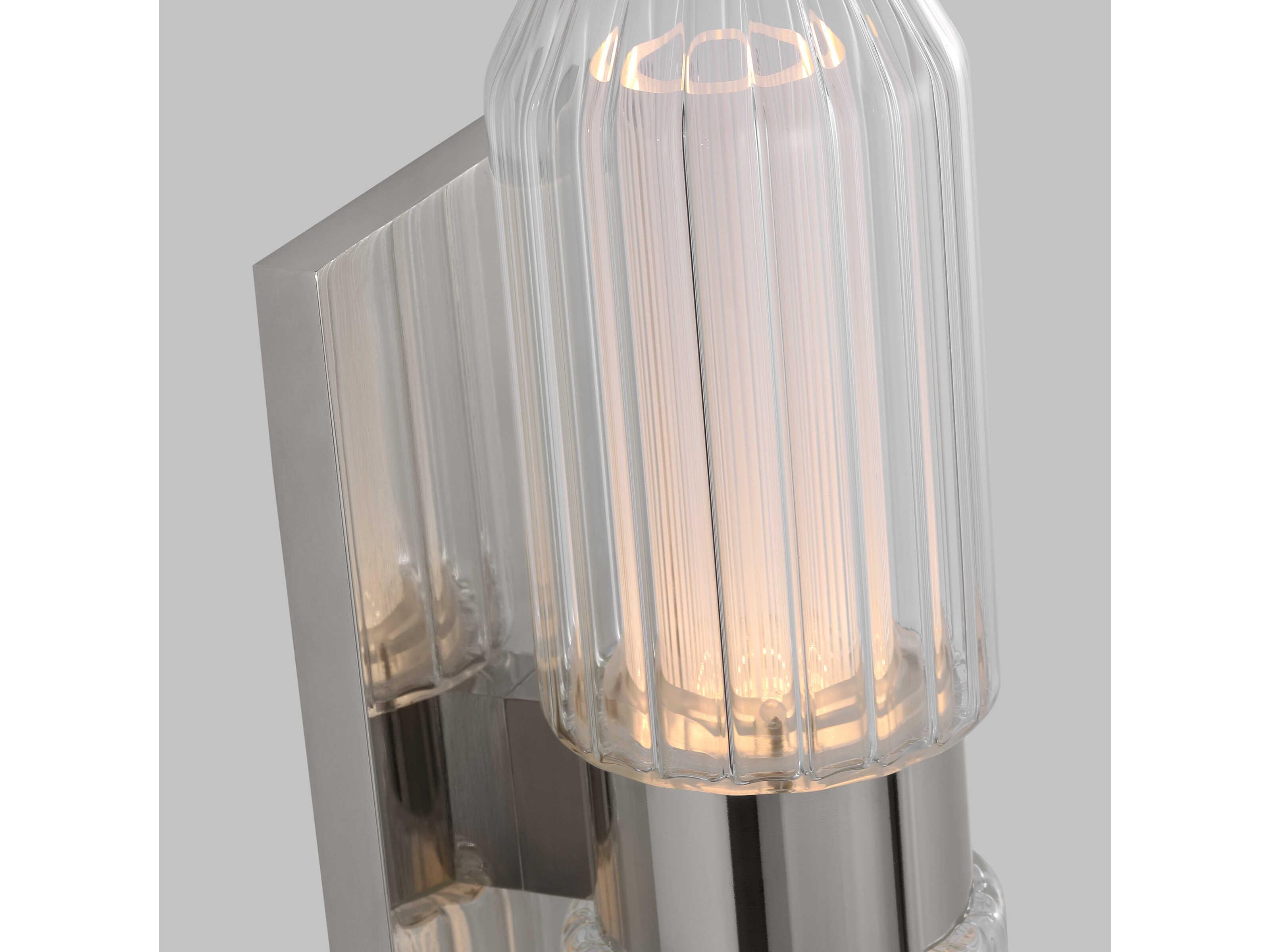 Visual Comfort Modern Langston 1-Light Polished Nickel Wall Sconce