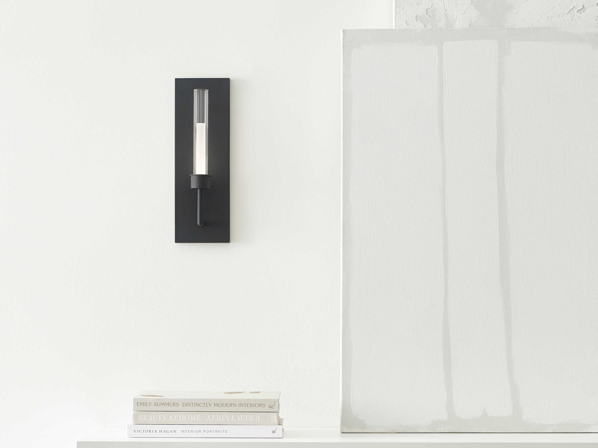 Visual Comfort Modern Linger 1-Light Nightshade Black Wall Sconce