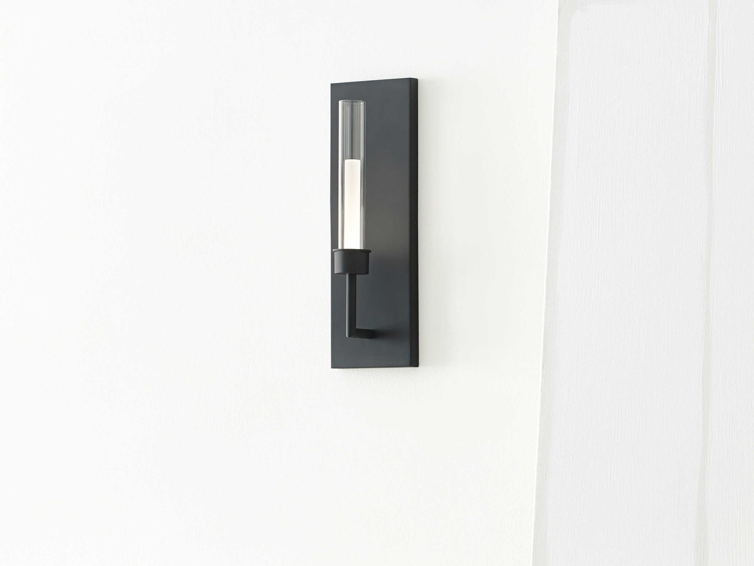 Visual Comfort Modern Linger 1-Light Nightshade Black Wall Sconce