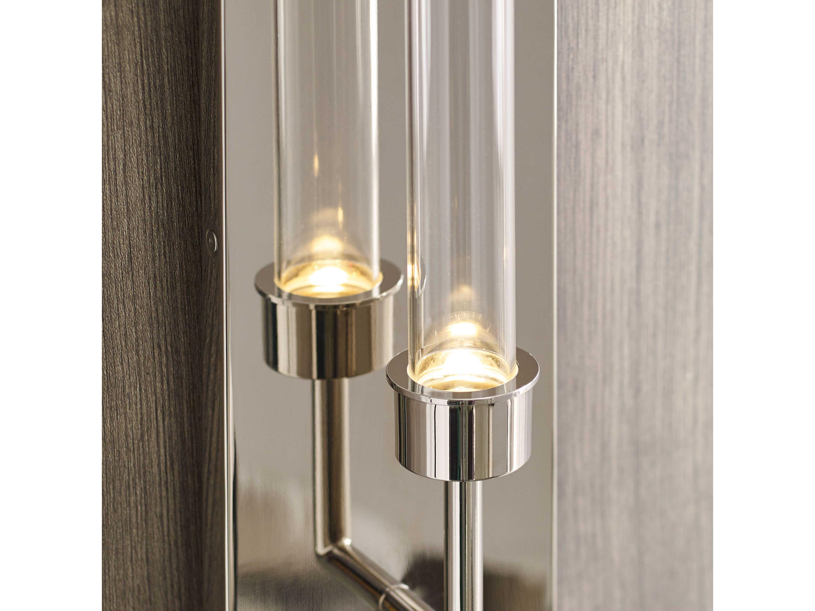 Visual Comfort Modern Linger 1-Light Polished Nickel Wall Sconce
