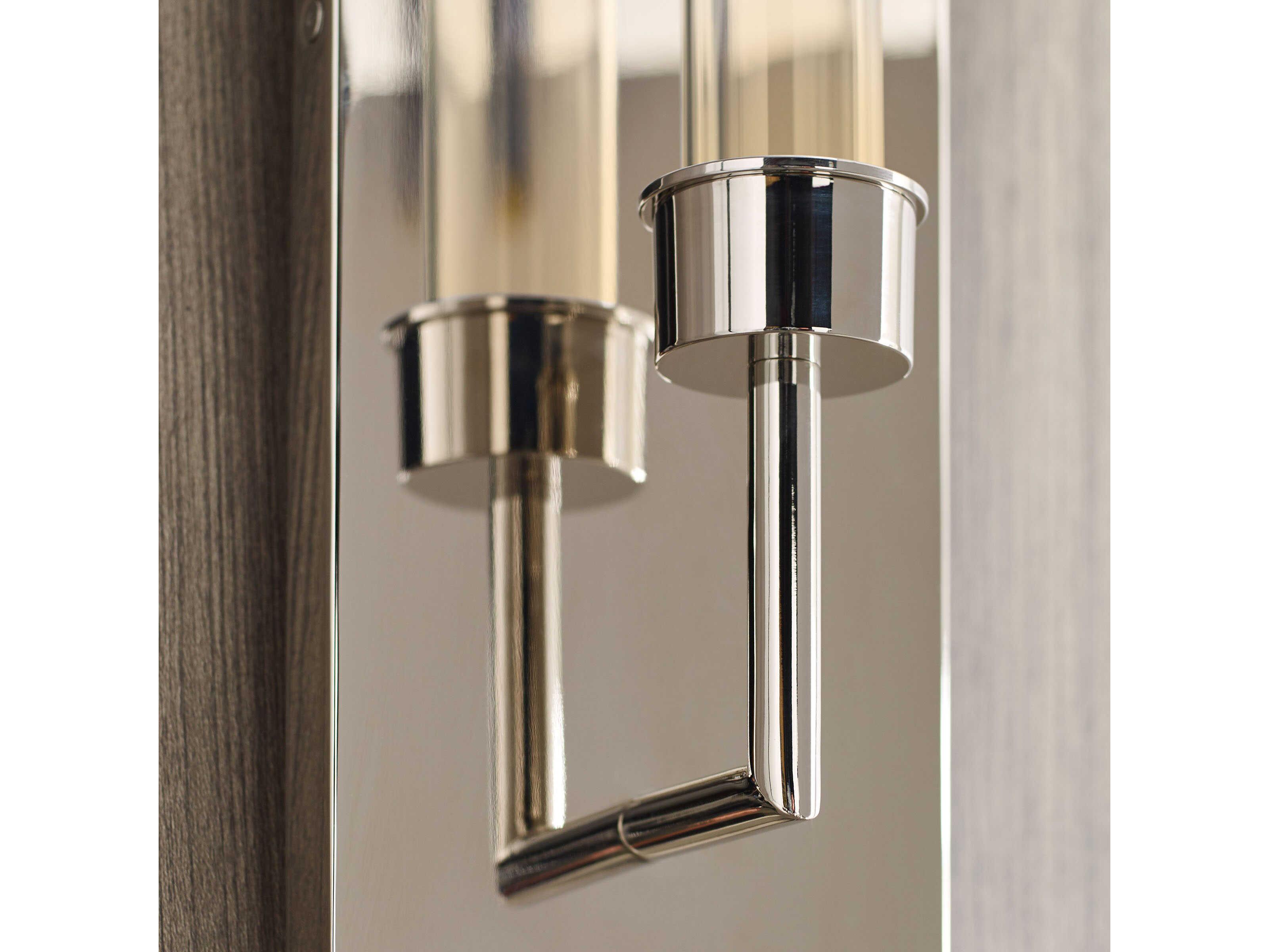 Visual Comfort Modern Linger 1-Light Polished Nickel Wall Sconce