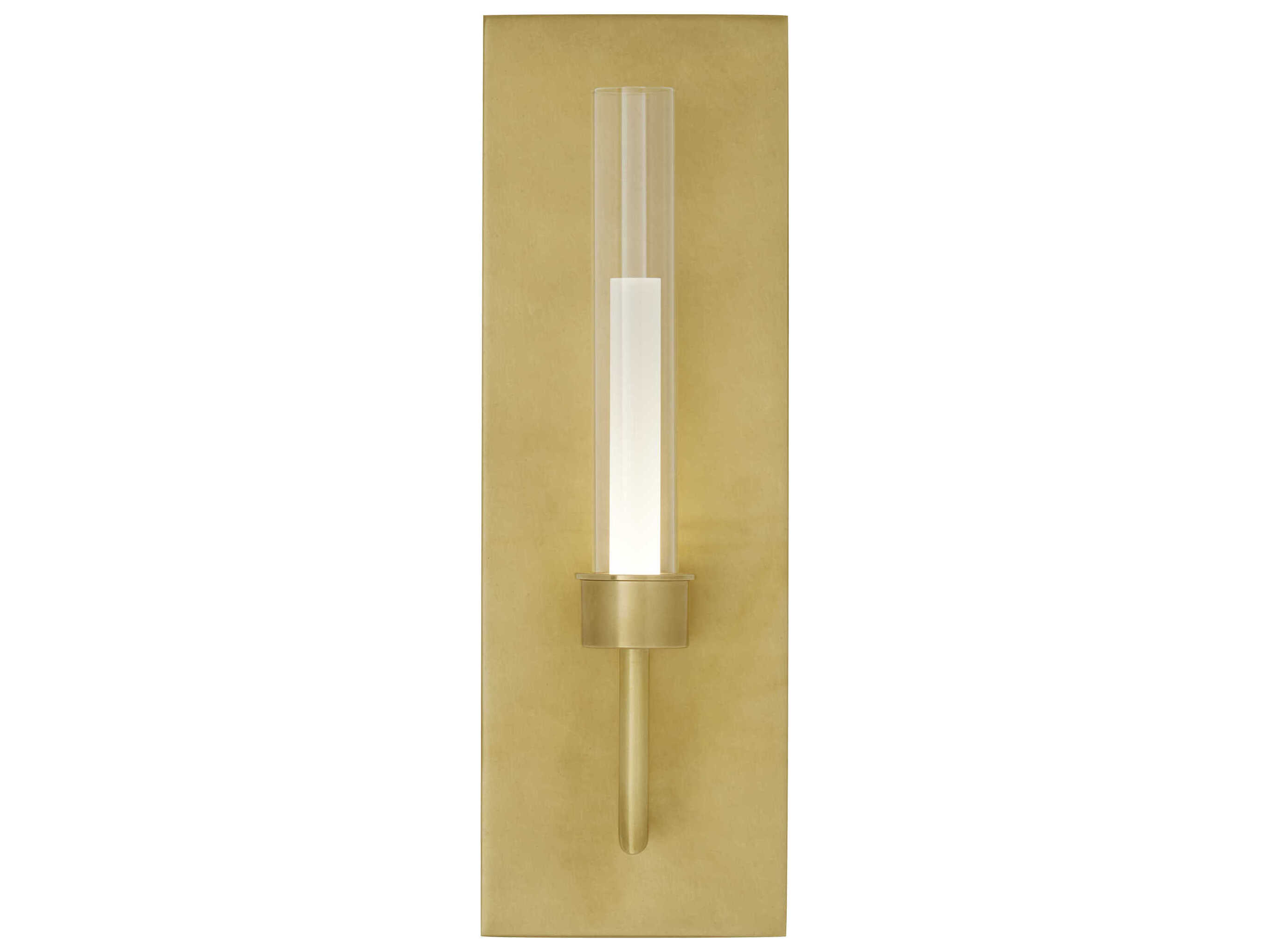 Visual Comfort Modern Linger 1-Light Natural Brass Wall Sconce
