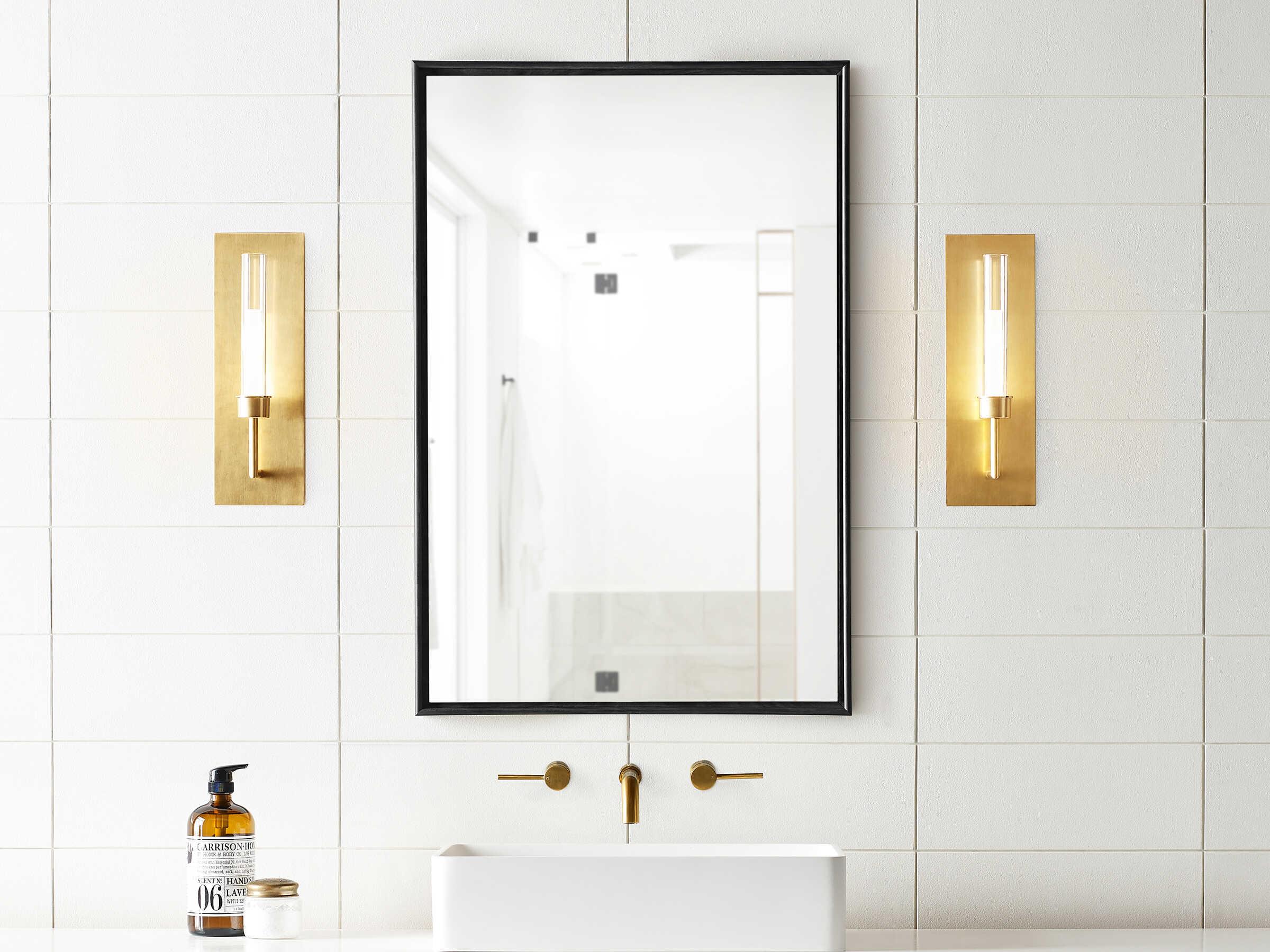 Visual Comfort Modern Linger 1-Light Natural Brass Wall Sconce