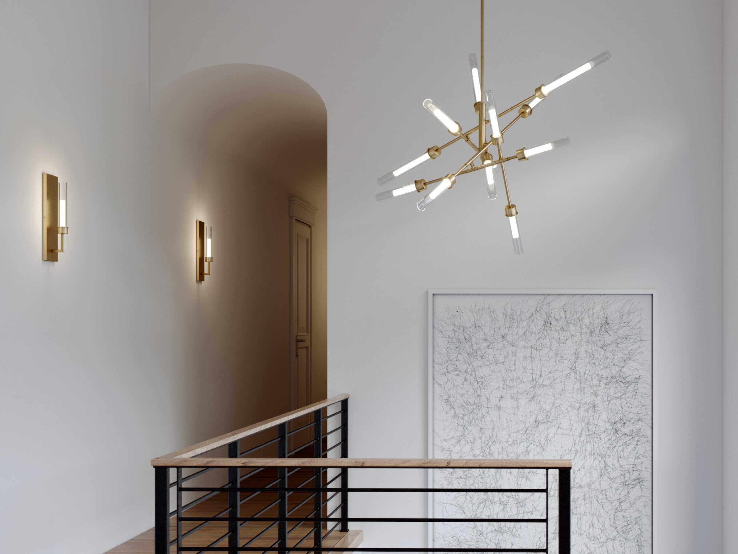 Visual Comfort Modern Linger 1-Light Natural Brass Wall Sconce